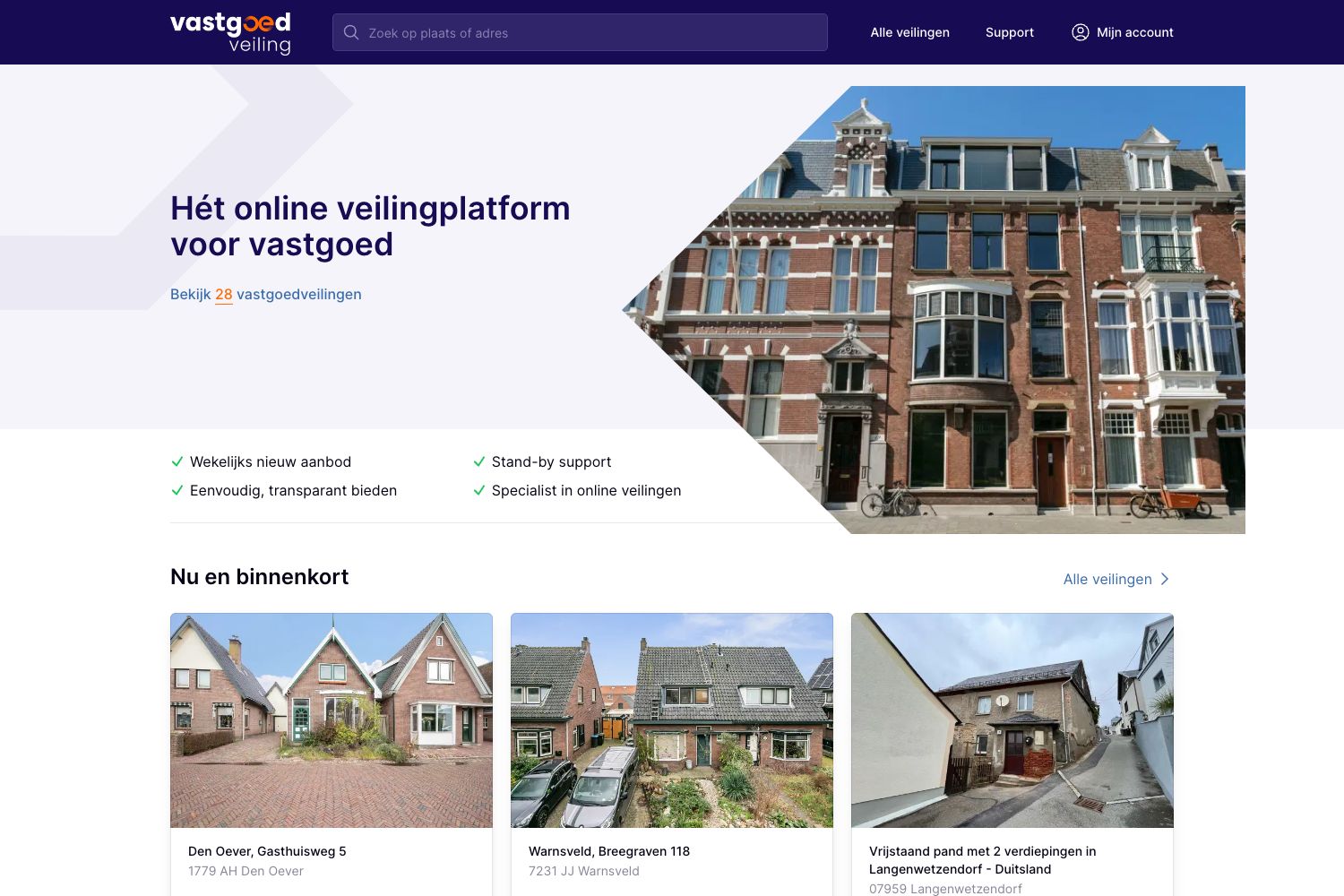 Website screenshot https://vastgoedveiling.nl