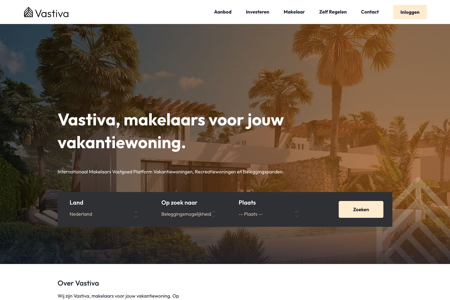 Website screenshot https://vastiva.nl