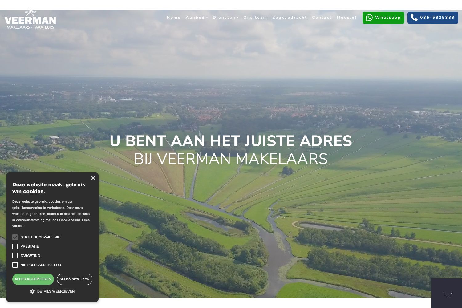 Website screenshot https://veermanmakelaars.nl