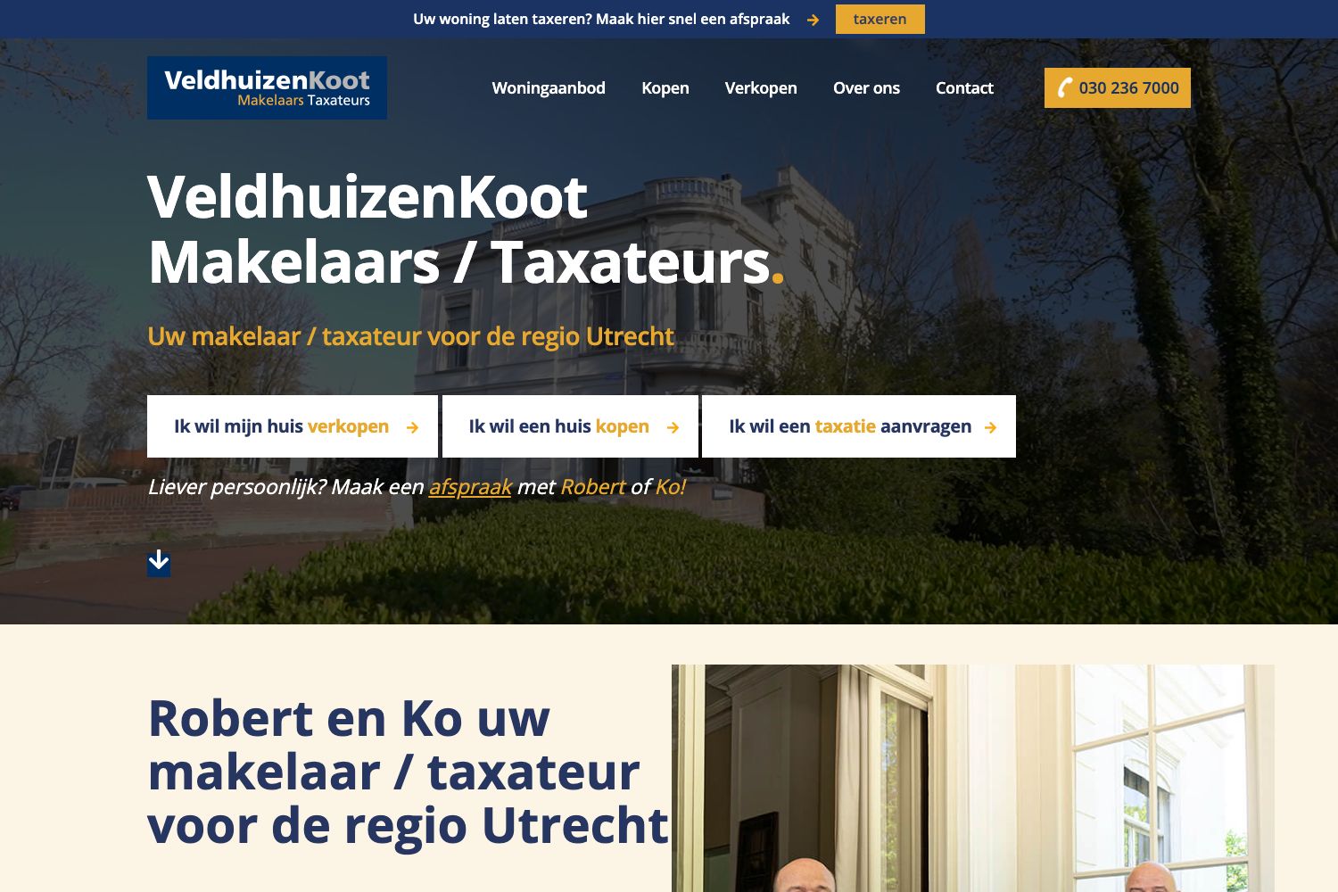 Website screenshot https://veldhuizenkoot.nl