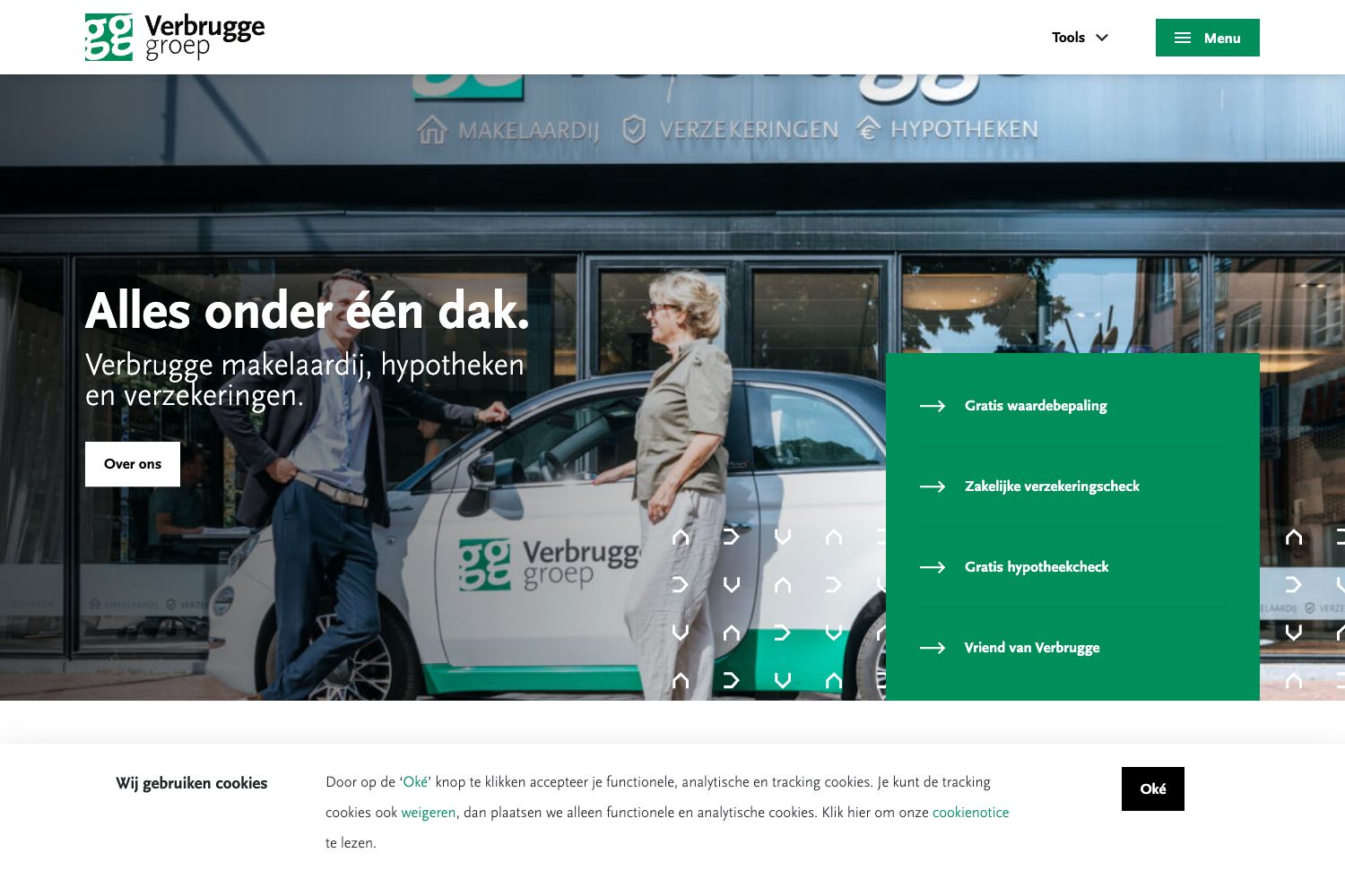 Website screenshot https://verbrugge.com