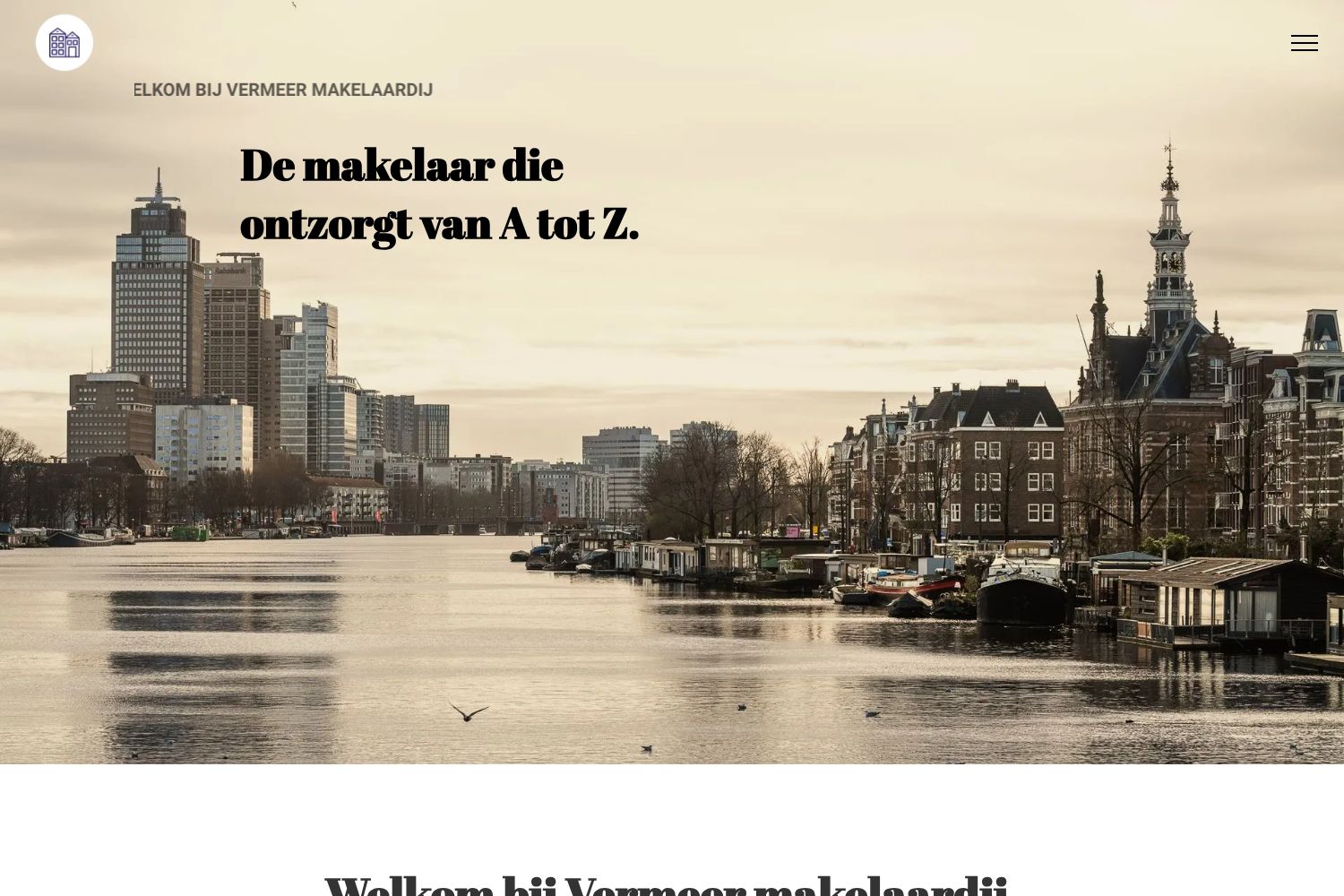 Website screenshot https://vermeer-makelaardij.nl