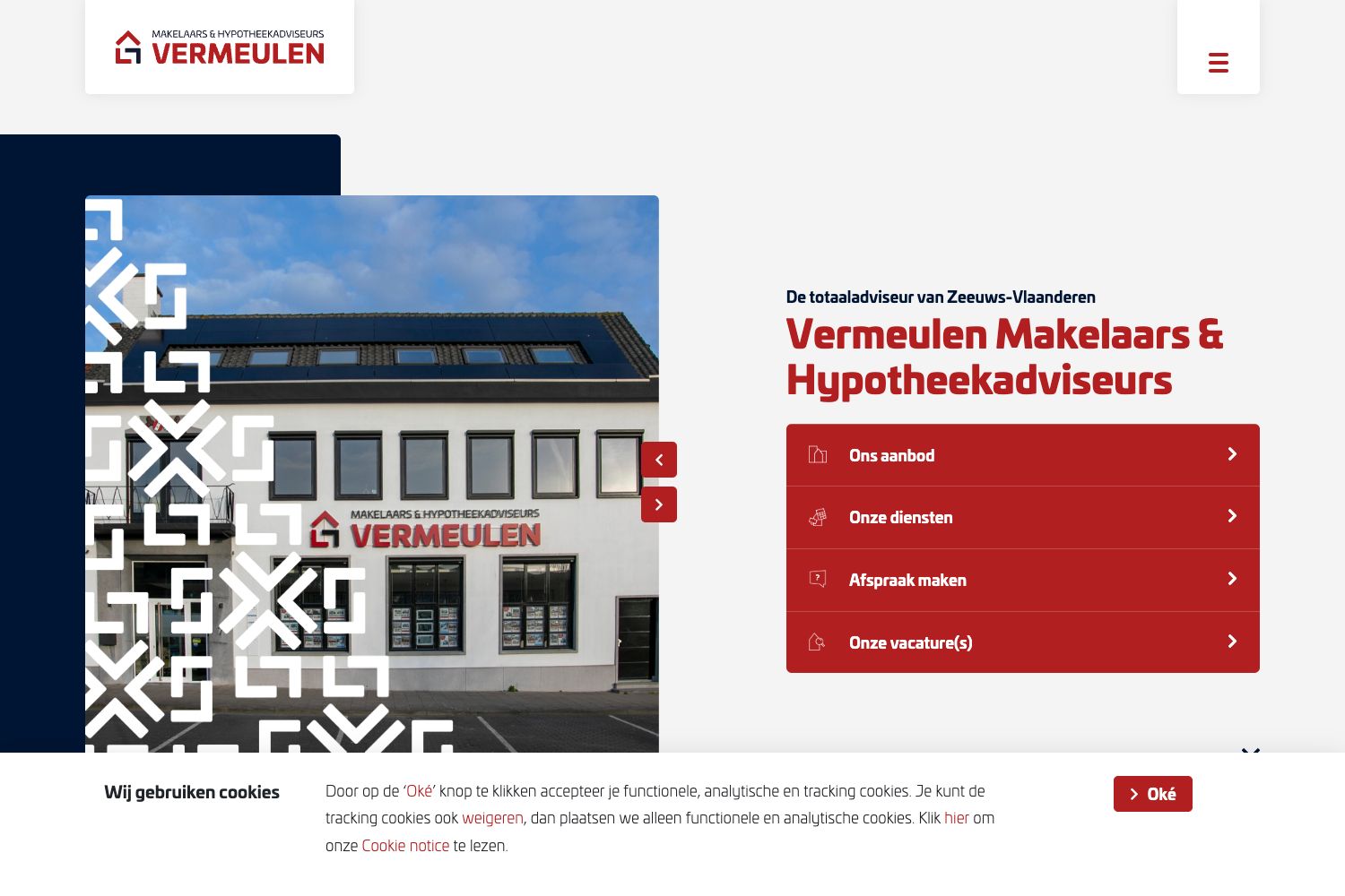 Website screenshot https://vermeulen-makelaars.nl