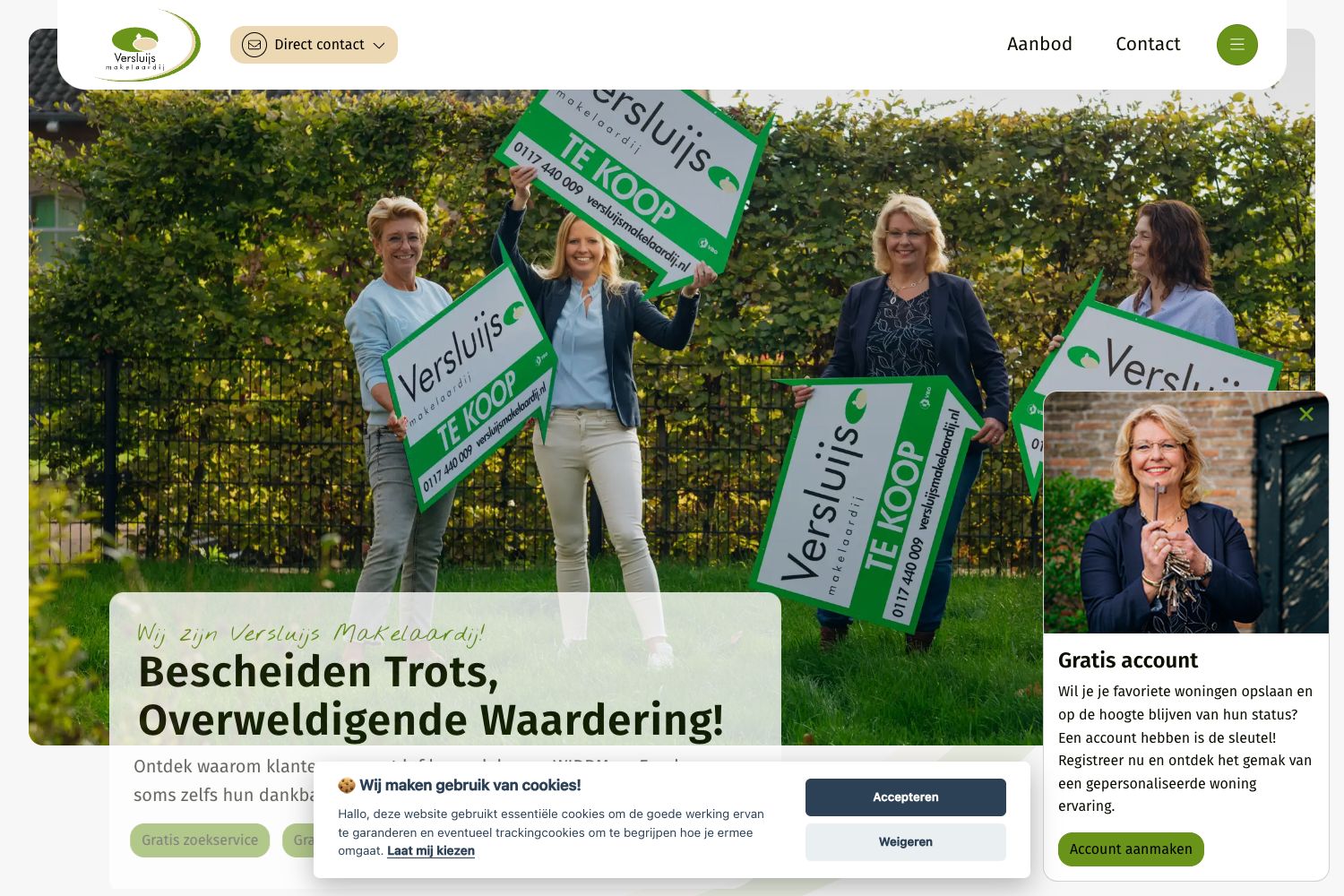 Website screenshot https://versluijsmakelaardij.nl