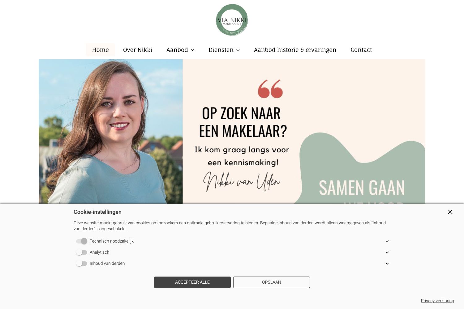 Website screenshot https://vianikki.nl