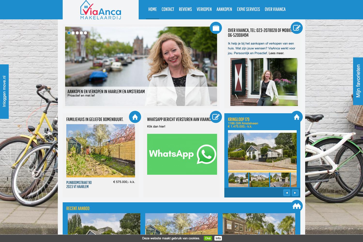 Website screenshot https://viaanca.nl