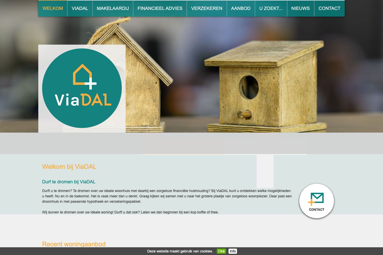 Website screenshot https://viadal.nl