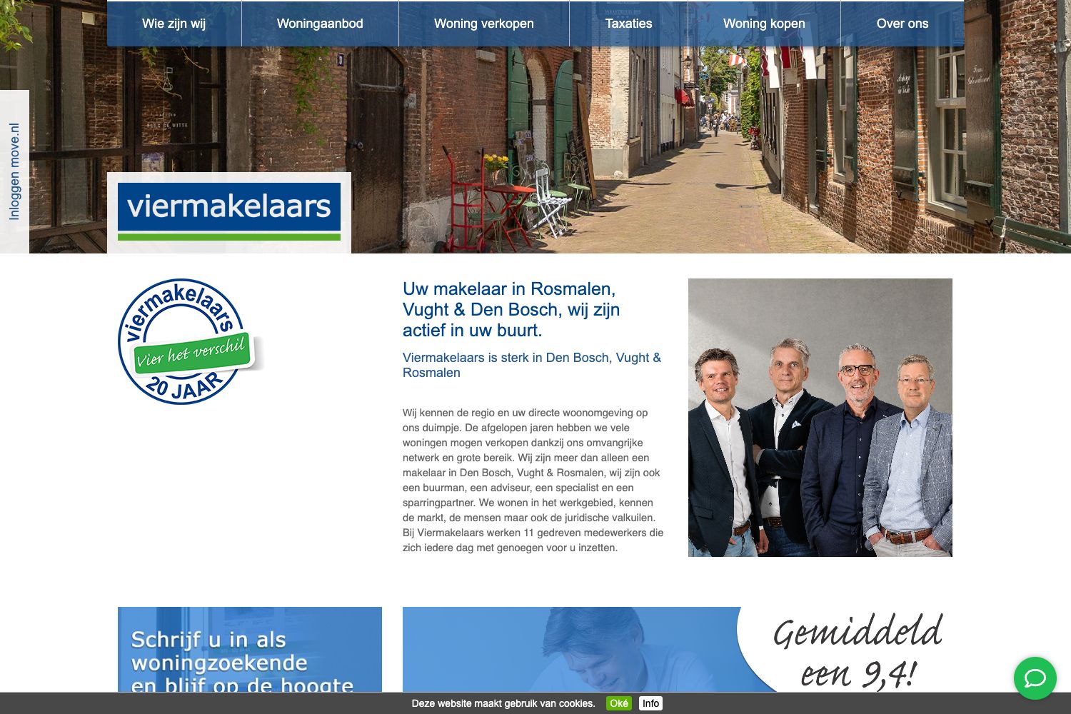 Website screenshot https://viermakelaars.nl