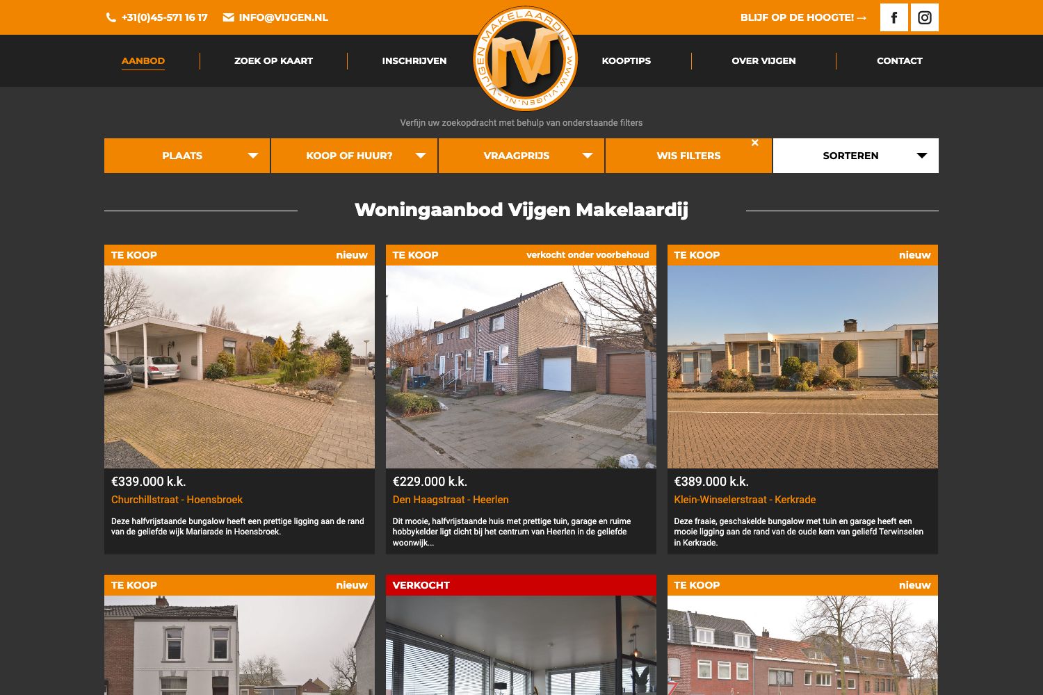 Website screenshot https://vijgen.nl