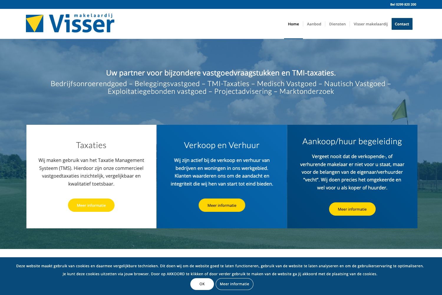 Website screenshot https://vissermakelaardij.nl