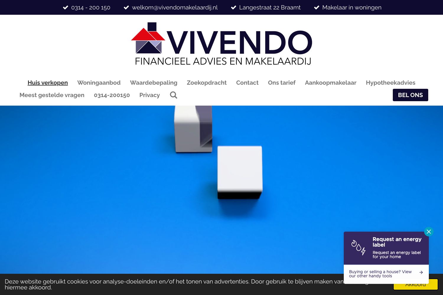 Website screenshot https://vivendomakelaardij.nl