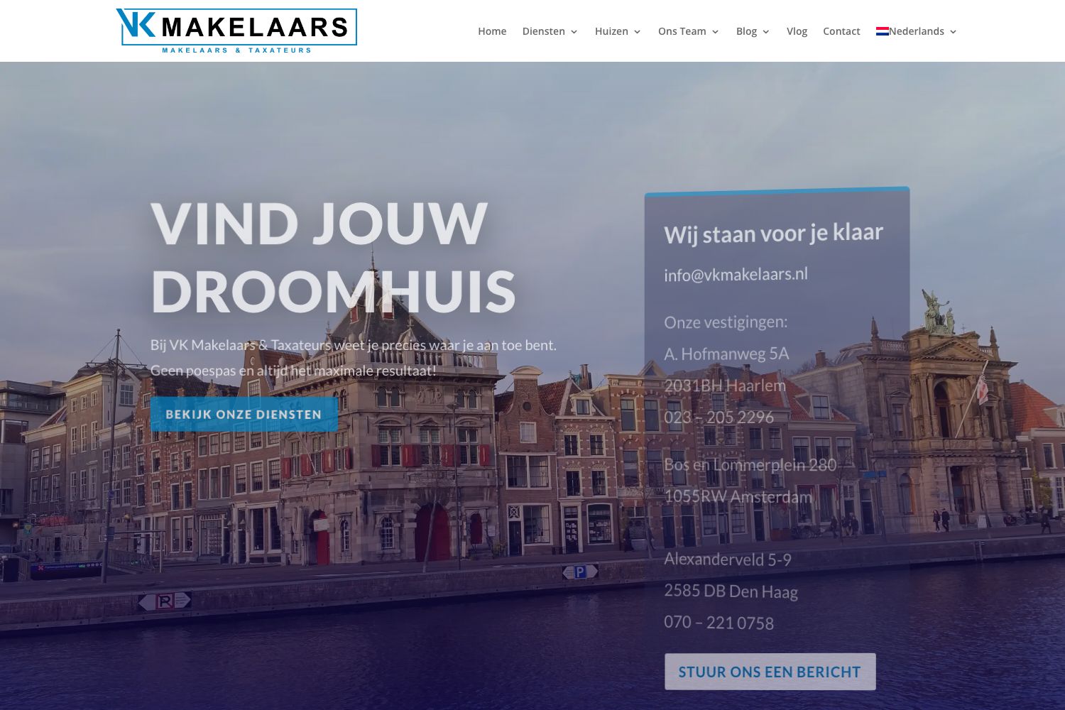 Website screenshot https://vkmakelaars.nl