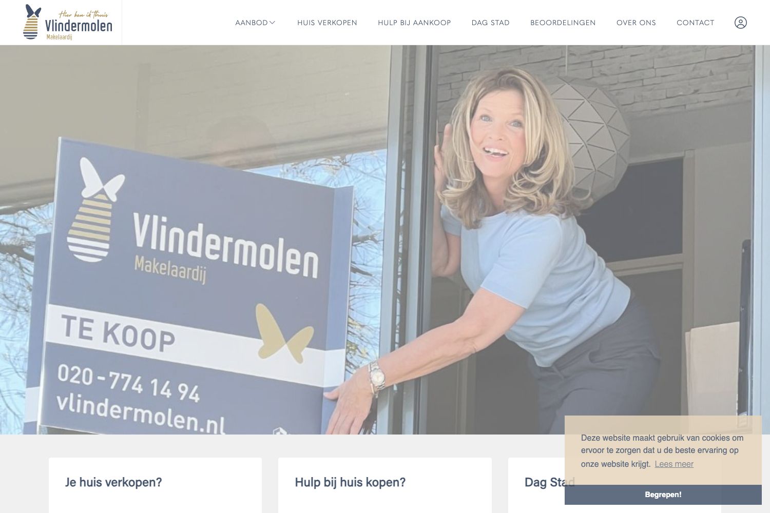 Website screenshot https://vlindermolen.nl