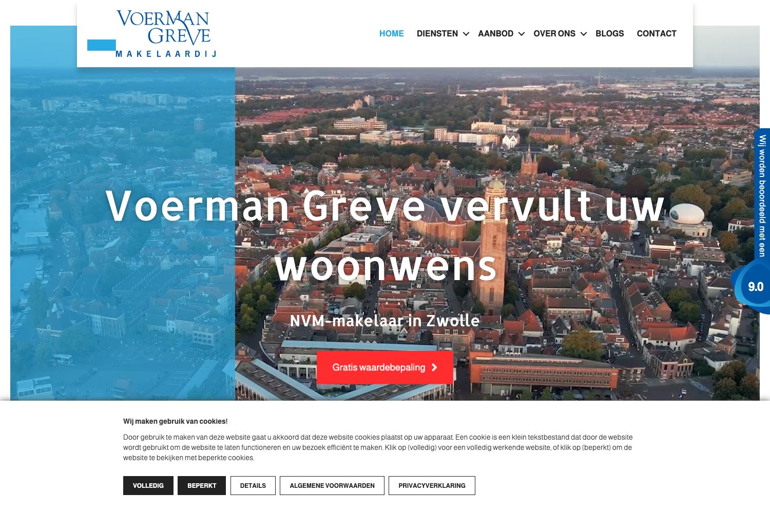 Website screenshot https://voermangreve.nl
