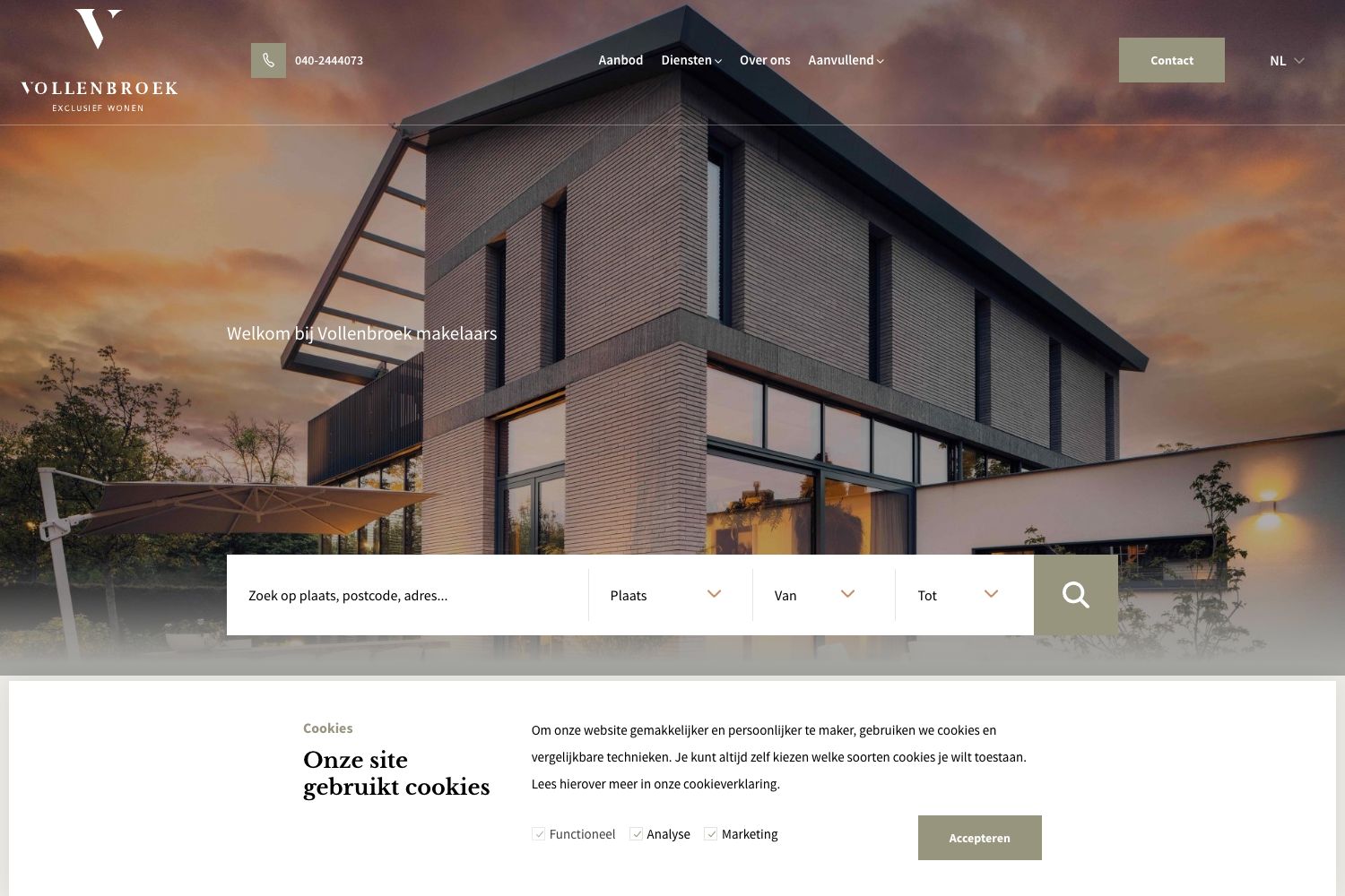 Website screenshot https://vollenbroek.nl