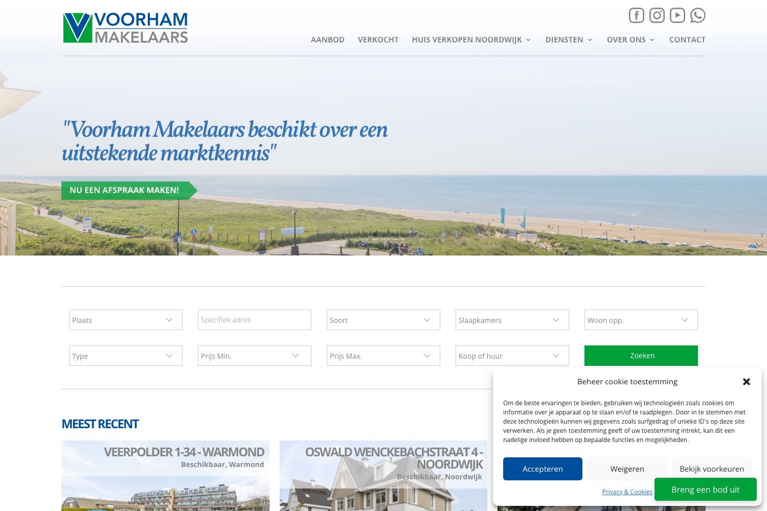 Website screenshot https://voorham.nl