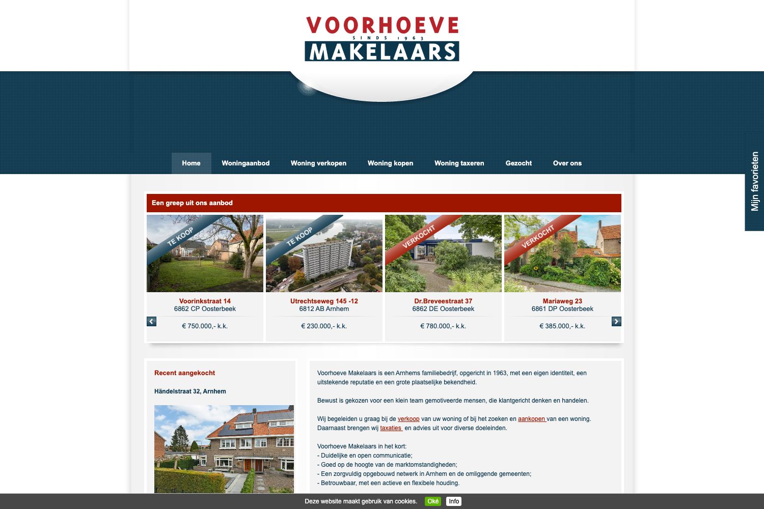 Website screenshot https://voorhoeve.nl