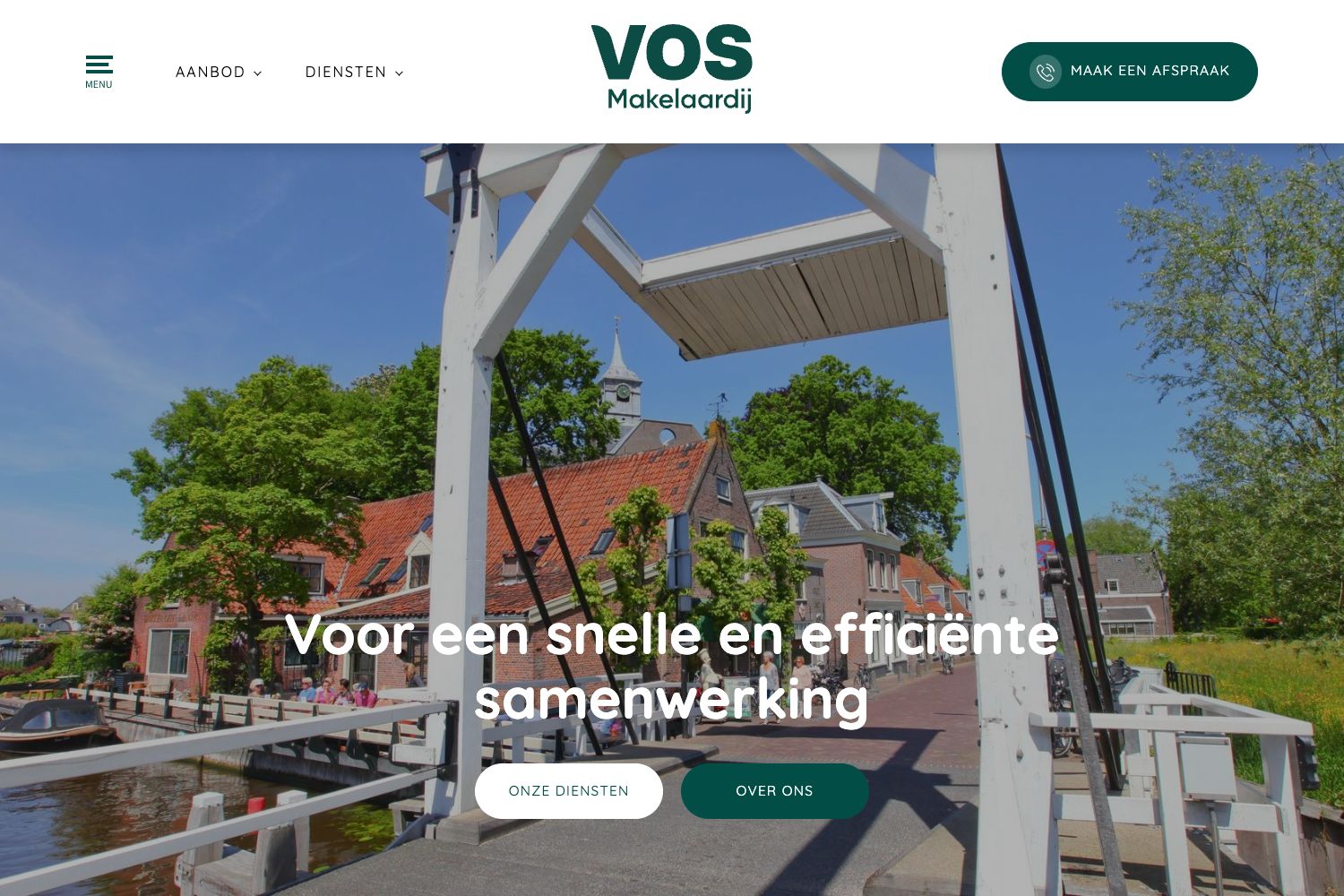 Website screenshot https://vos-makelaardij.nl