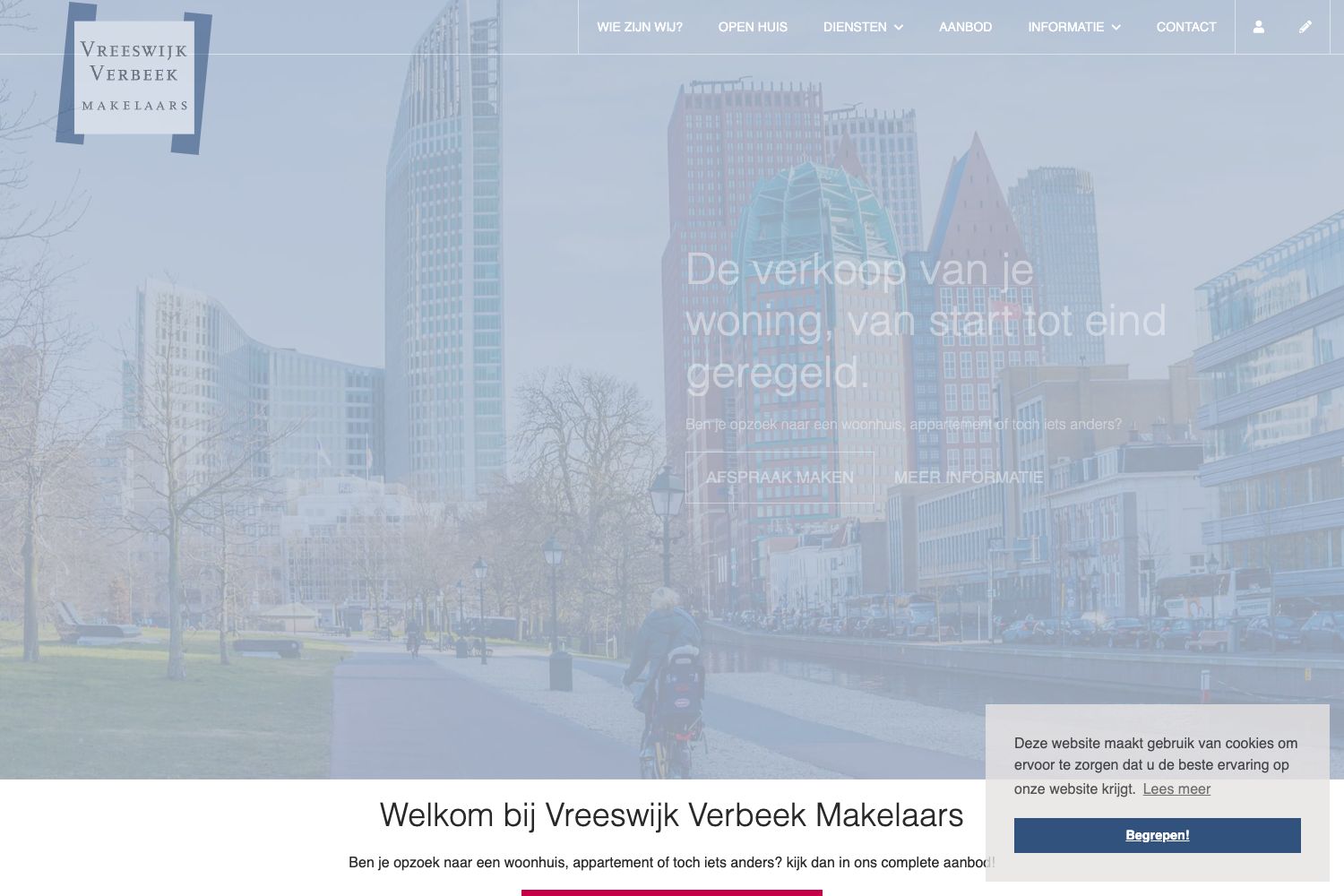 Website screenshot https://vvmakelaars.nl