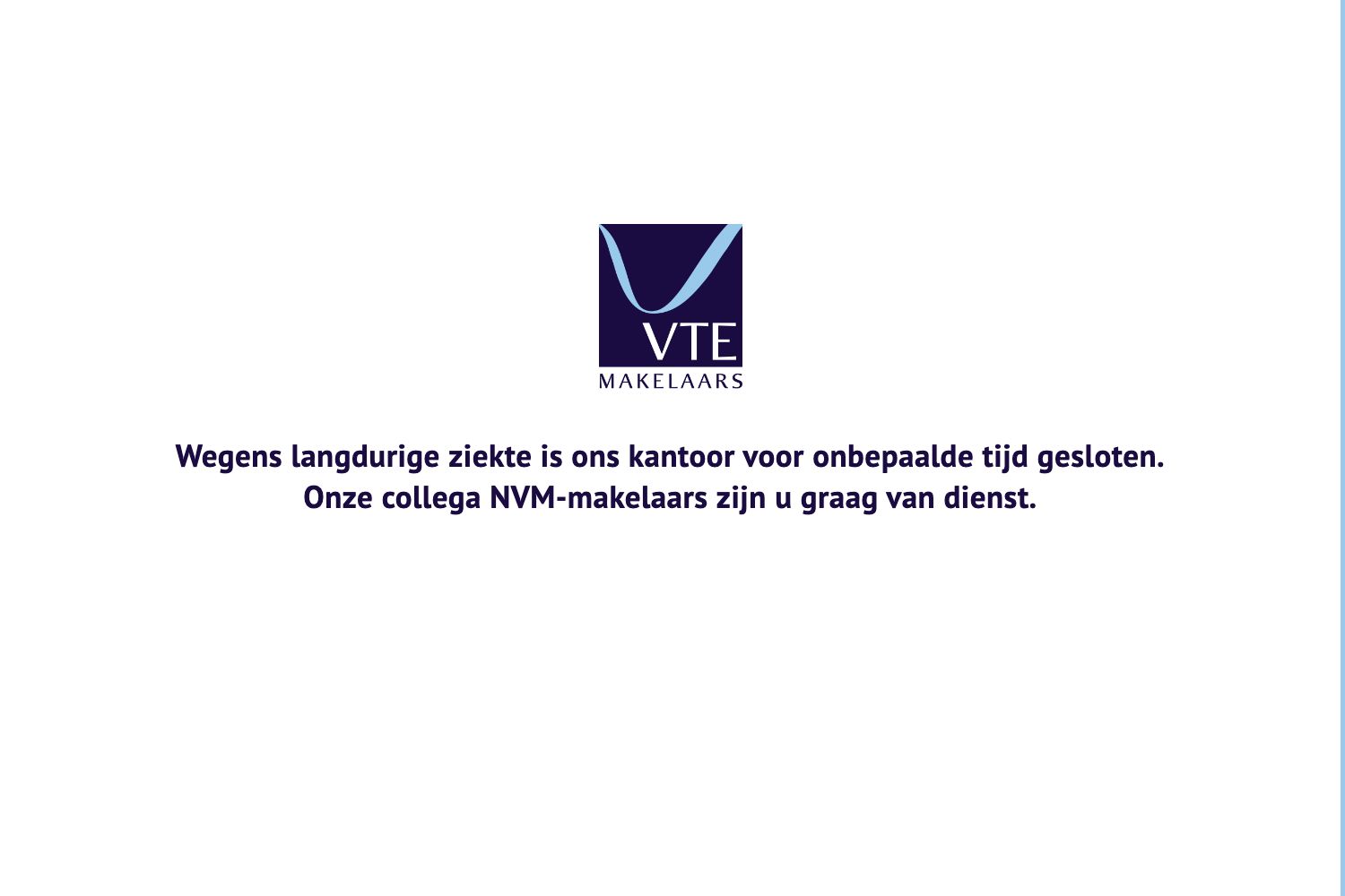 Website screenshot https://vte-makelaars.nl