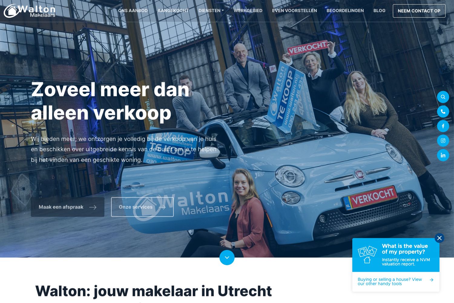 Website screenshot https://walton.nl