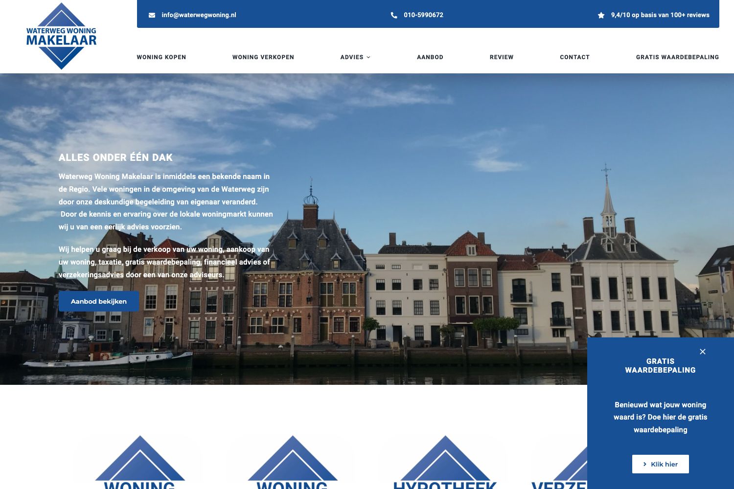 Website screenshot https://waterwegwoningmakelaar.nl