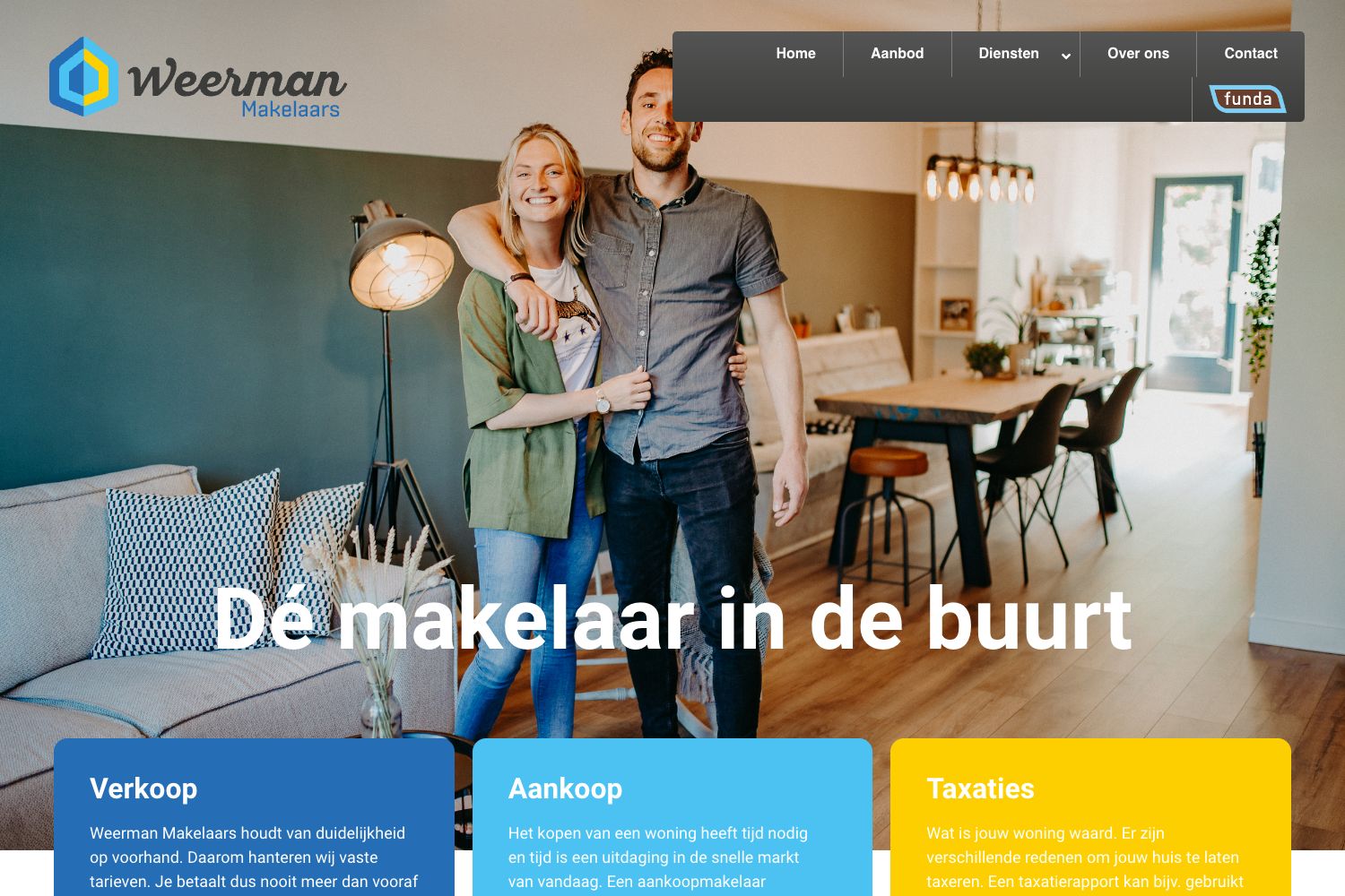 Website screenshot https://weermanmakelaars.nl