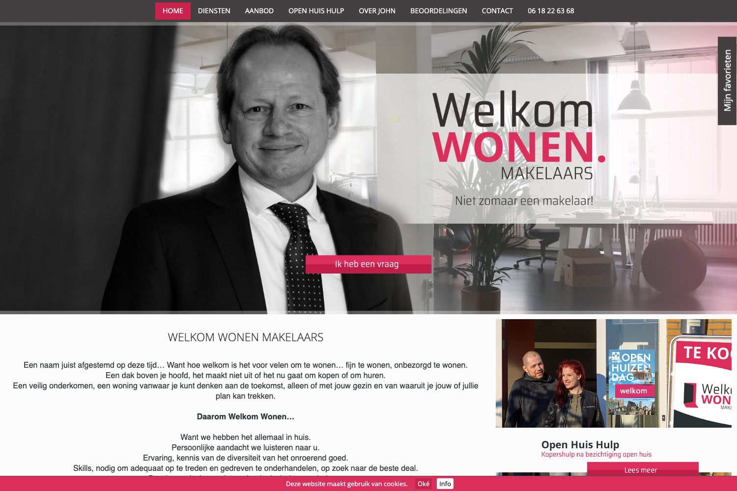 Website screenshot https://welkomwonenmakelaars.nl