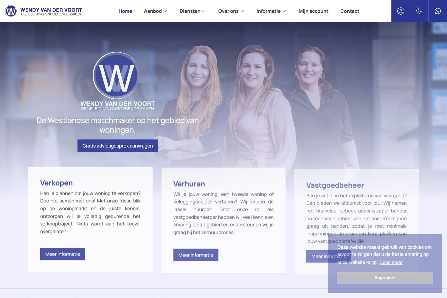 Website screenshot https://wendyvandervoort.nl