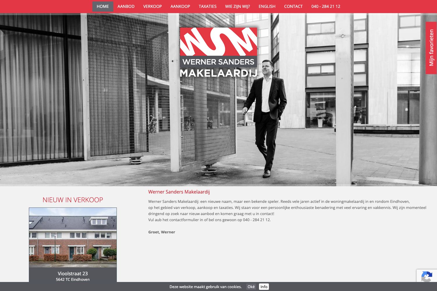 Website screenshot https://wernersandersmakelaardij.nl