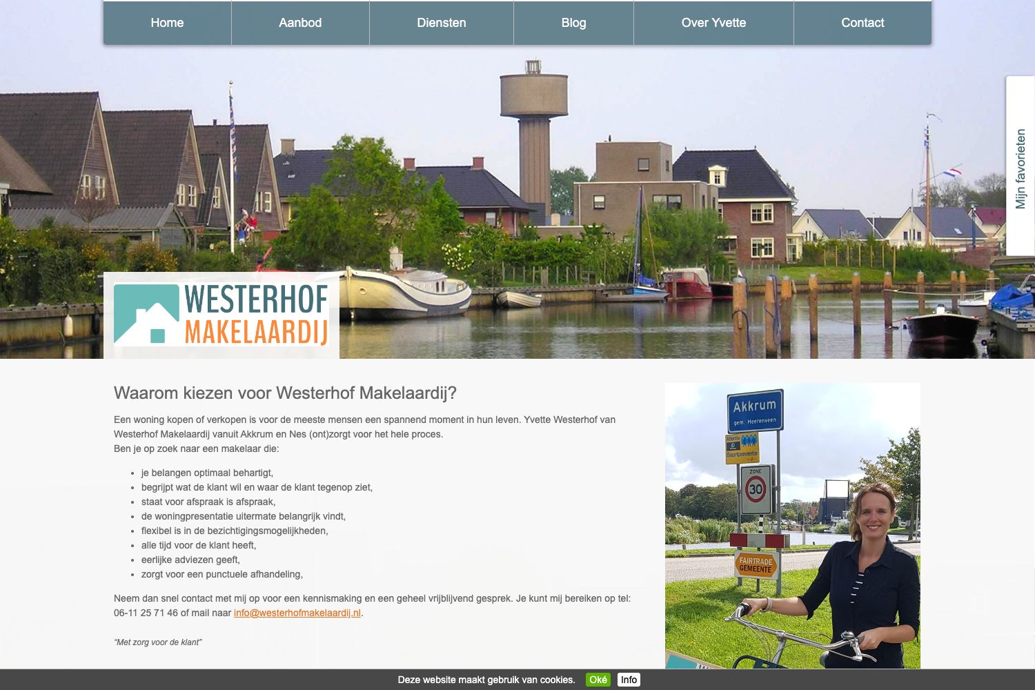 Website screenshot https://westerhofmakelaardij.nl