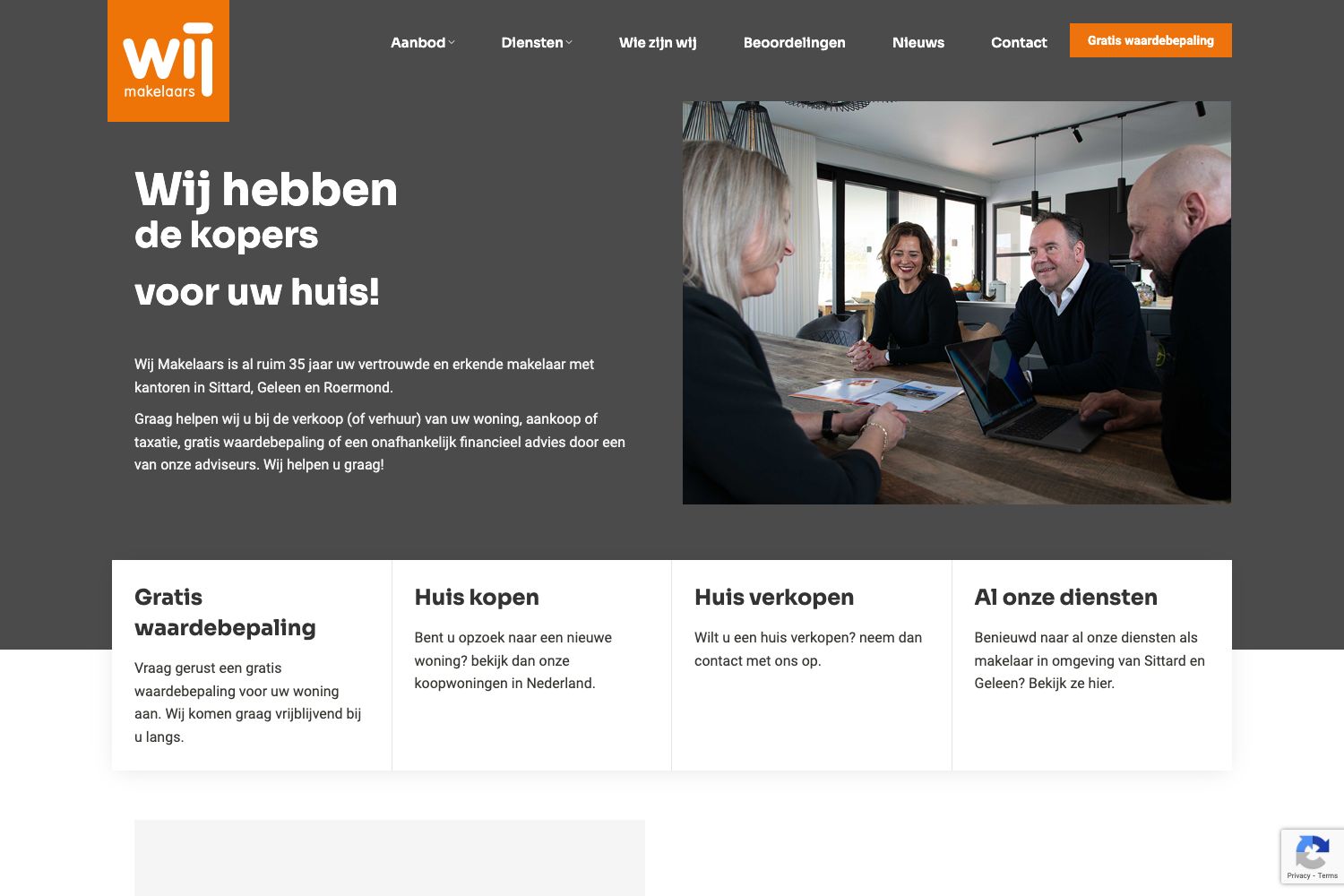 Website screenshot https://wijmakelaars.nl