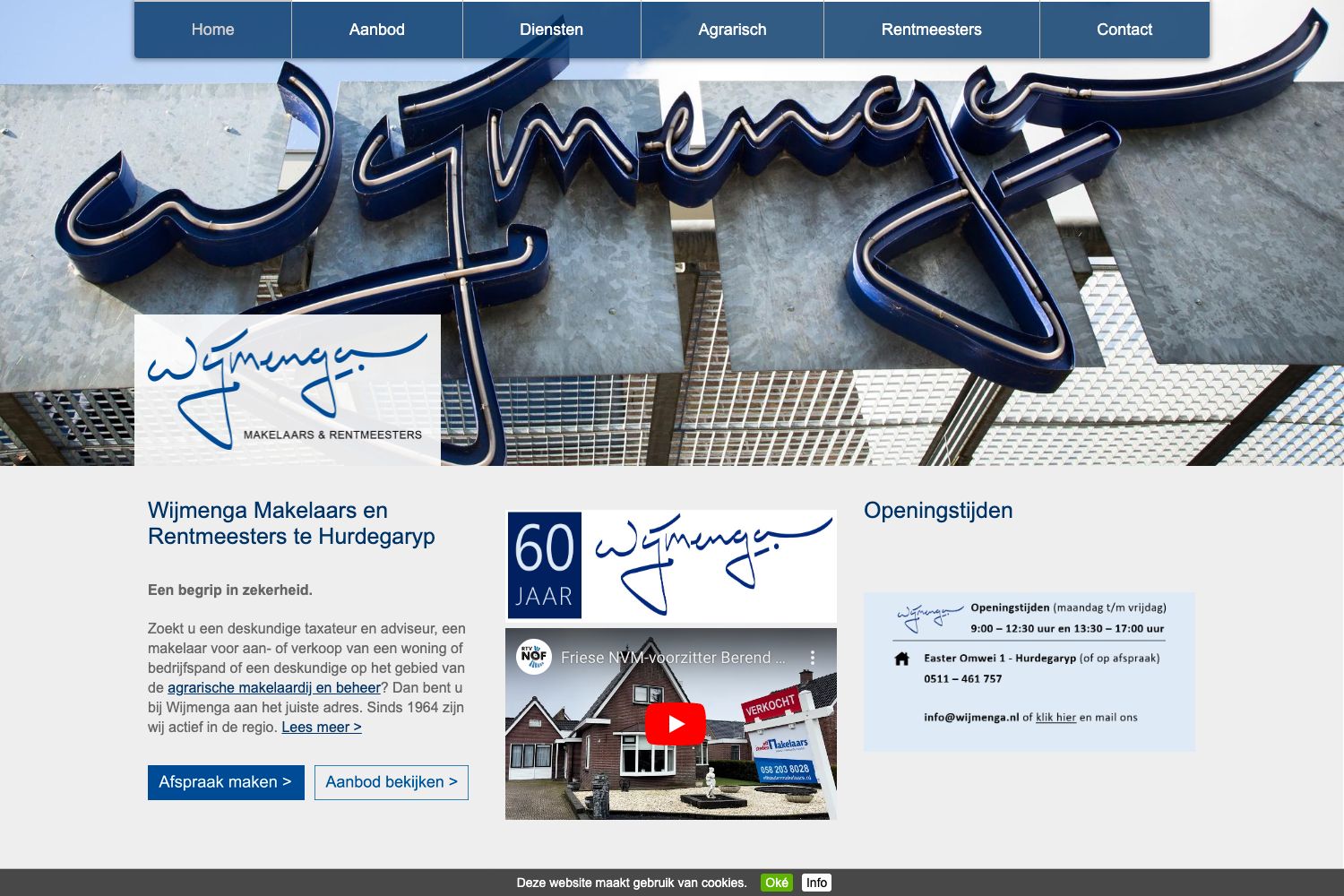 Website screenshot https://wijmenga.nl