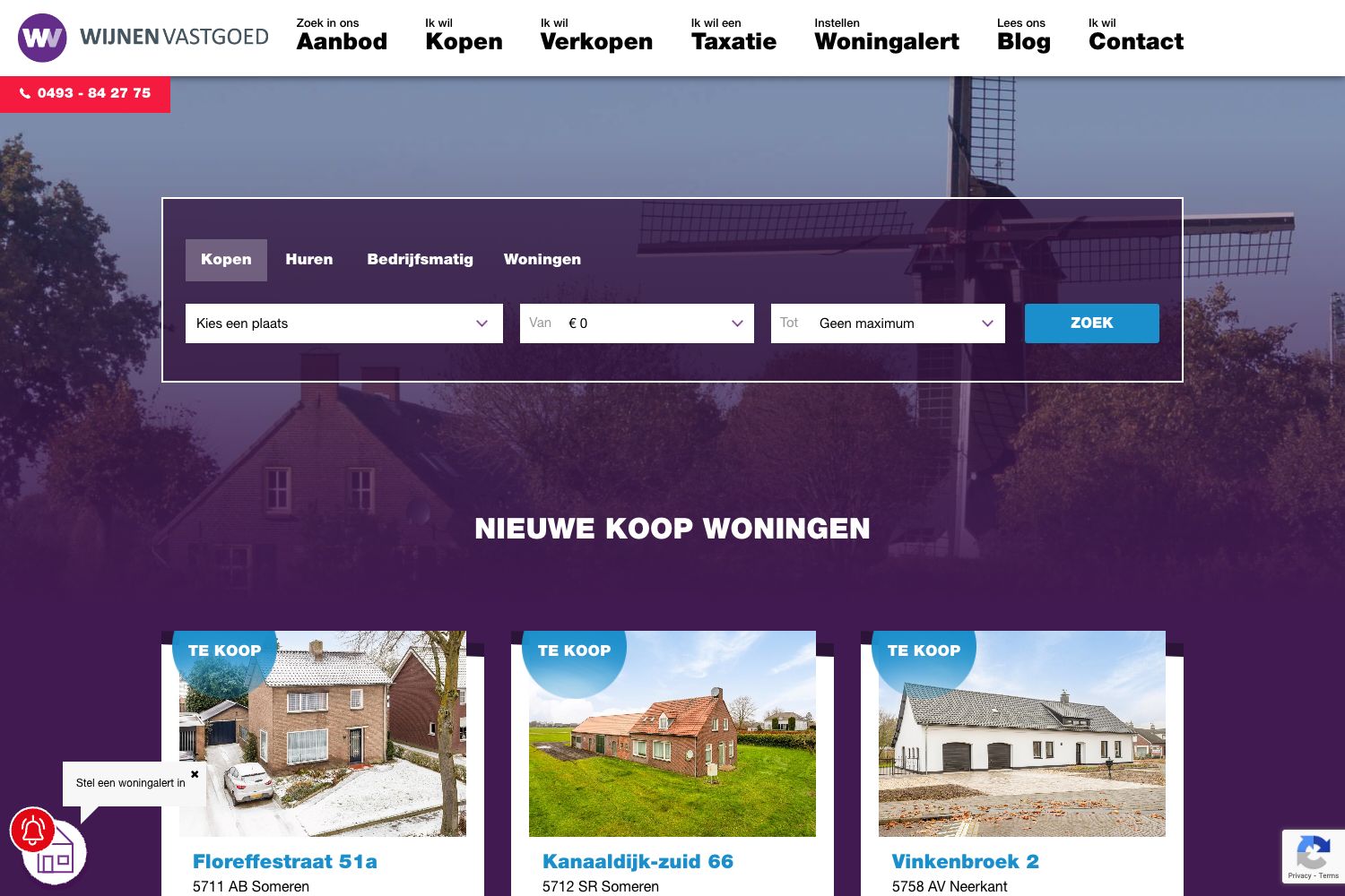 Website screenshot https://wijnen-vastgoed.nl