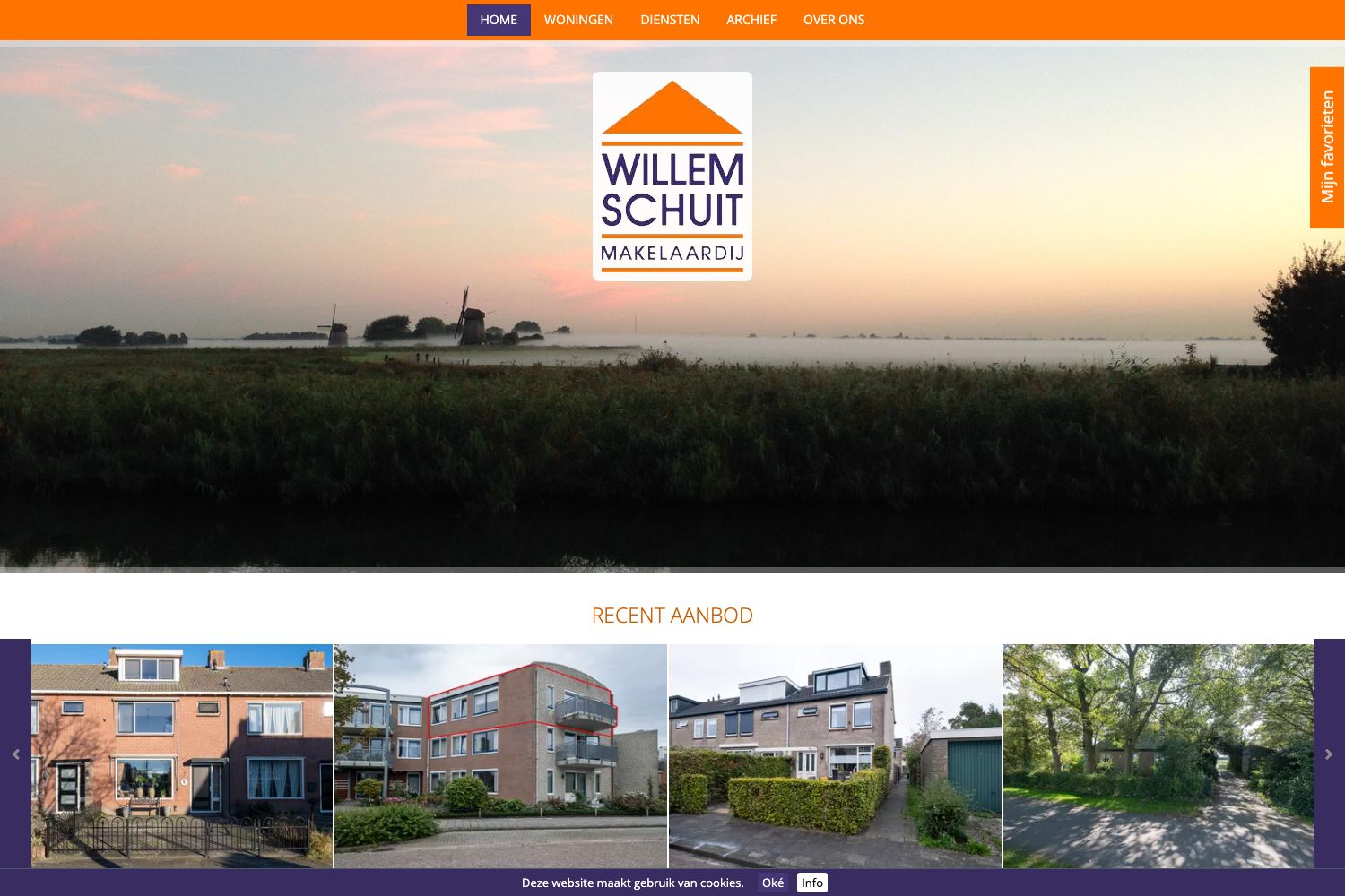 Website screenshot https://willemschuitmakelaardij.nl