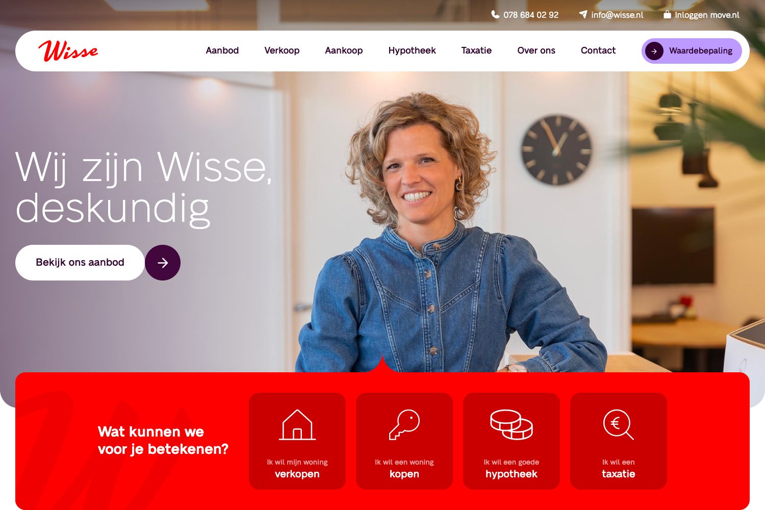 Website screenshot https://wisse.nl