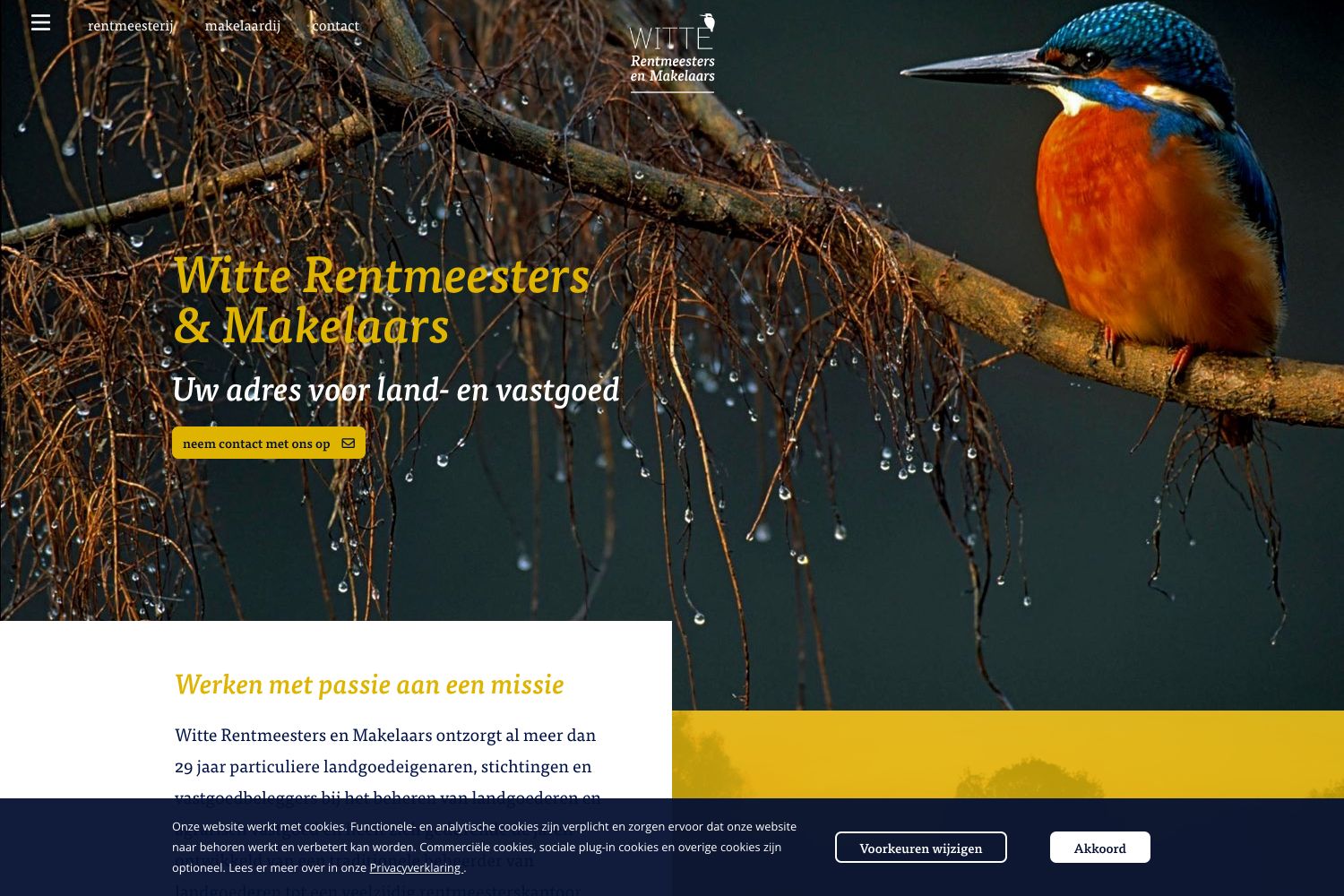 Website screenshot https://www.witterentmeestersenmakelaars.nl