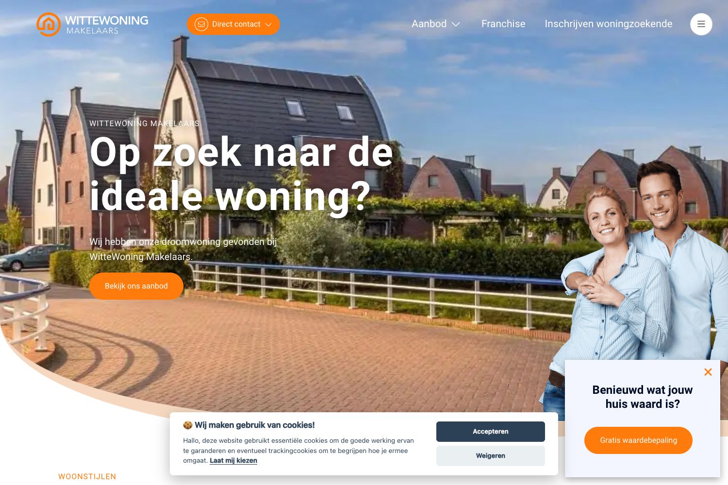 Website screenshot https://wittewoningmakelaars.nl