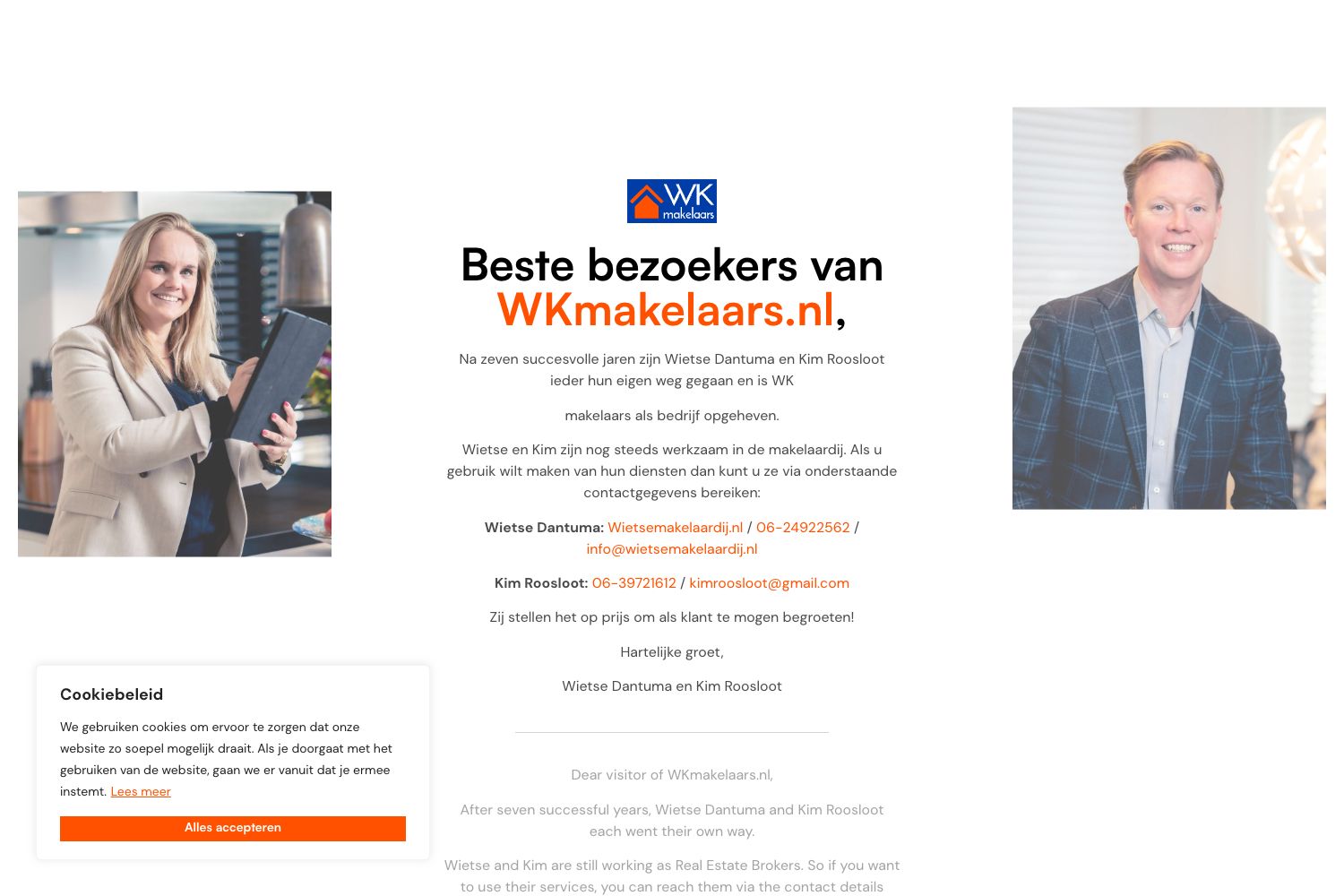 Website screenshot https://wkmakelaars.nl