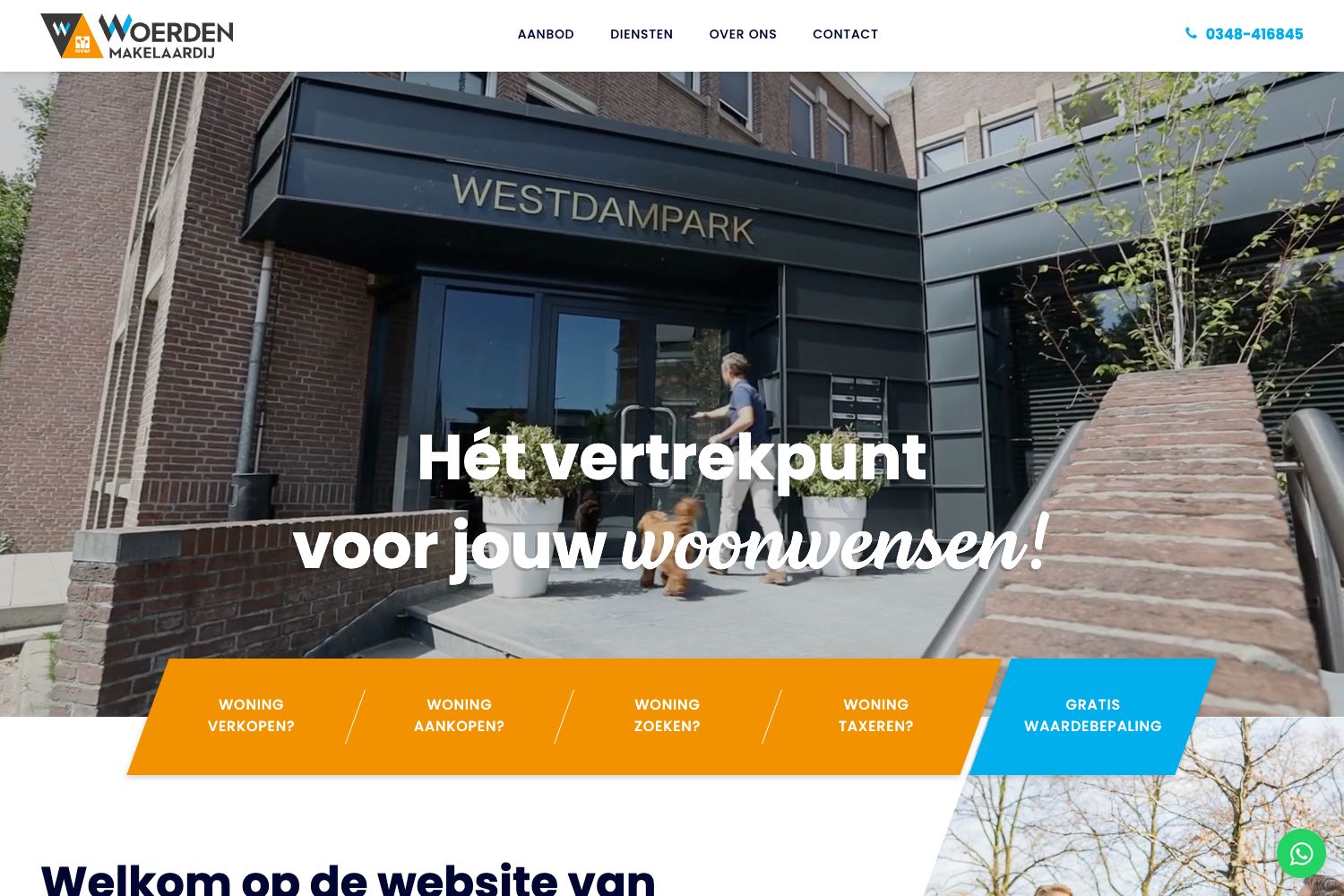 Website screenshot https://woerdenmakelaardij.nl