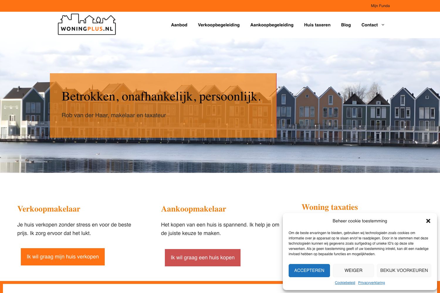 Website screenshot https://woningplus.nl