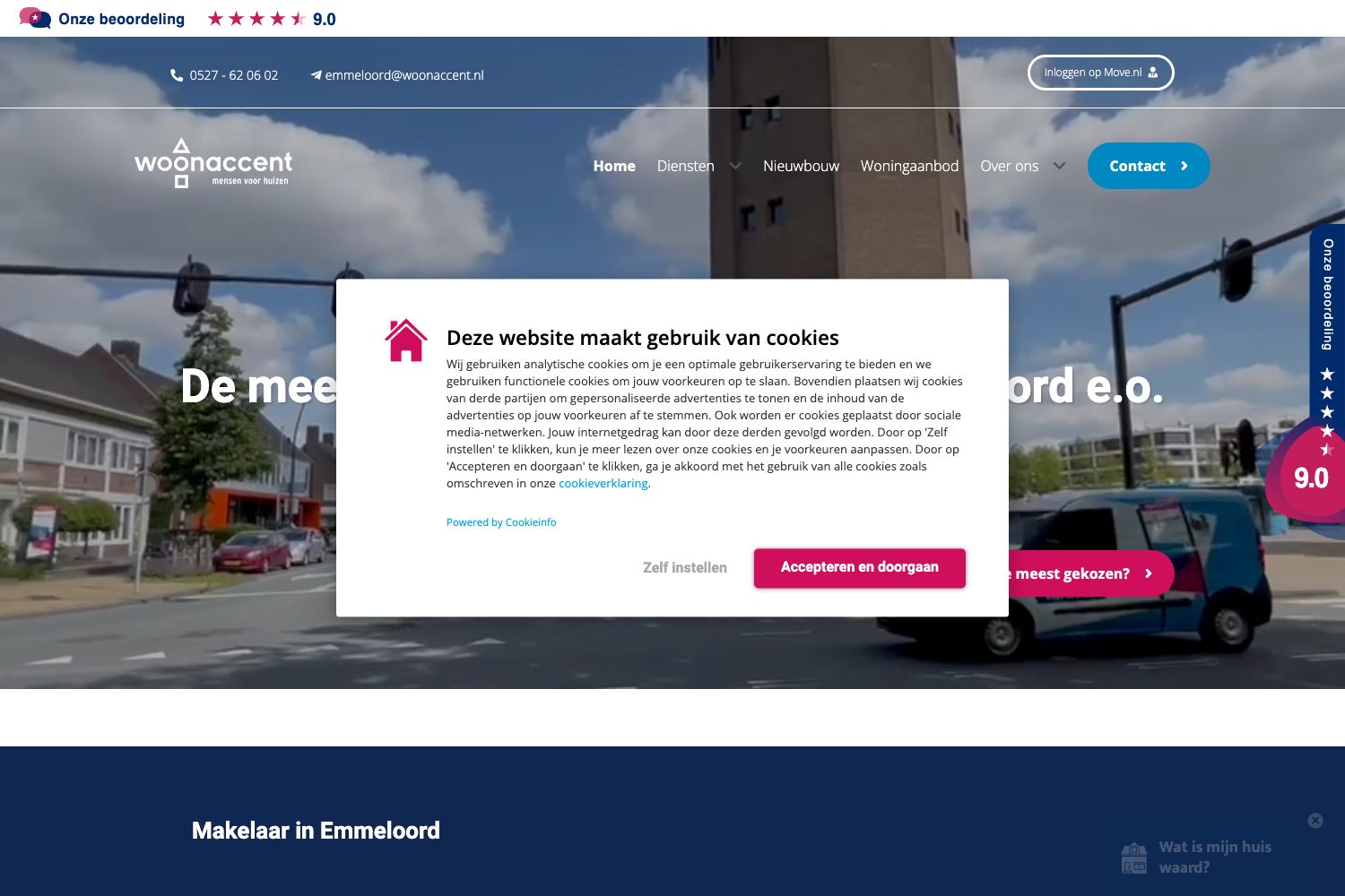 Website screenshot https://woonaccentemmeloord.nl