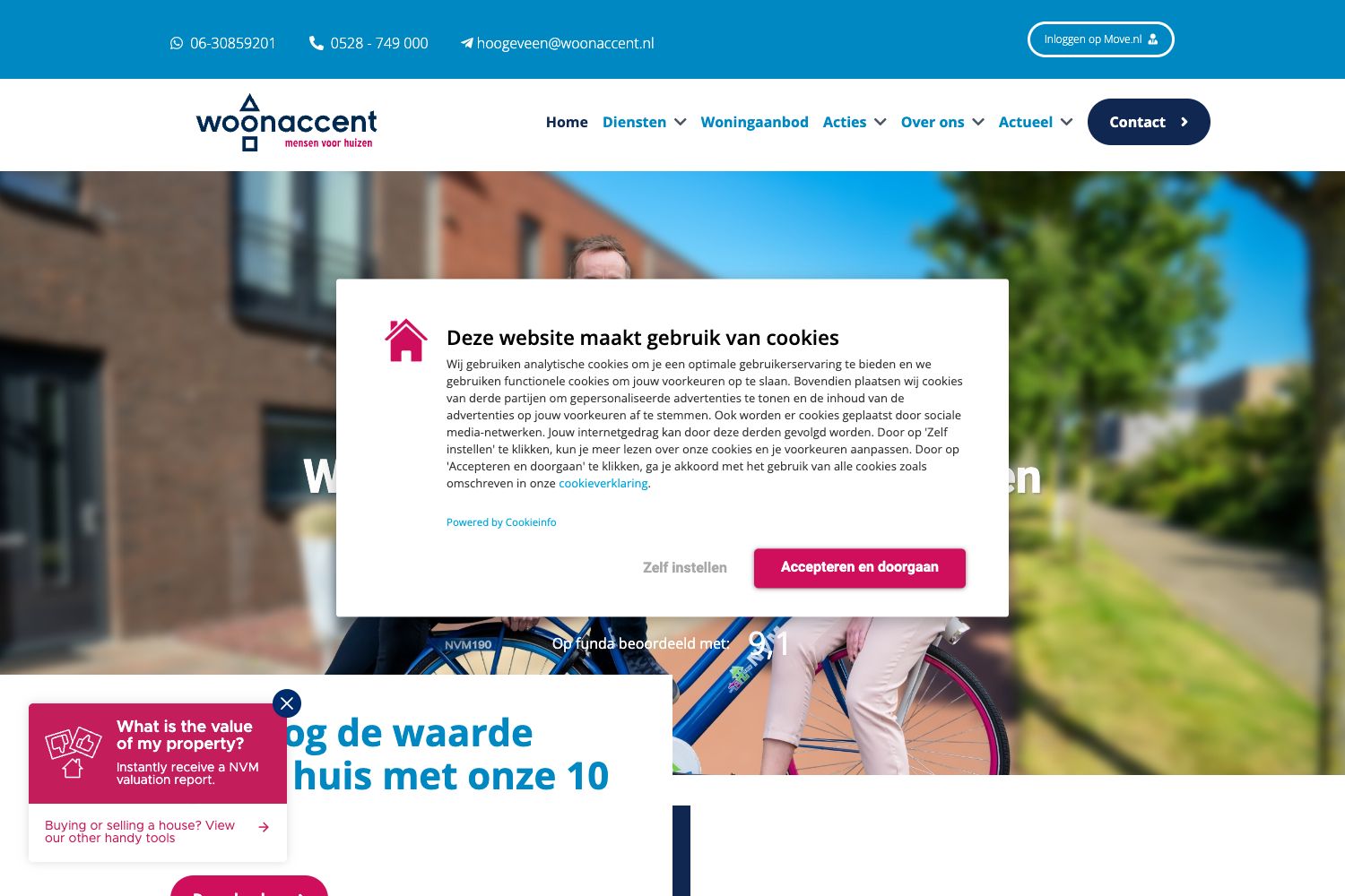 Website screenshot https://woonaccenthoogeveen.nl