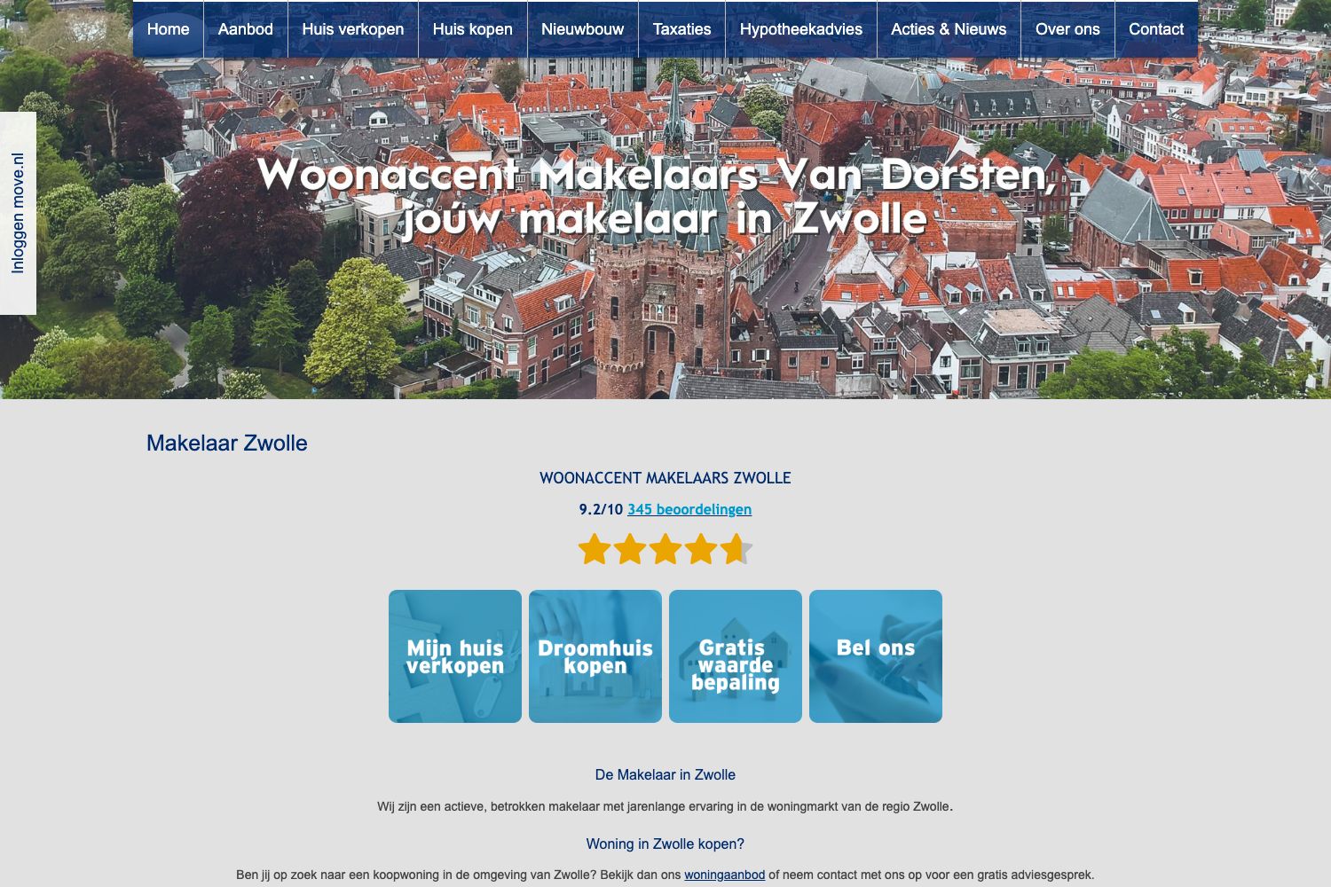 Website screenshot https://woonaccentvandorsten.nl