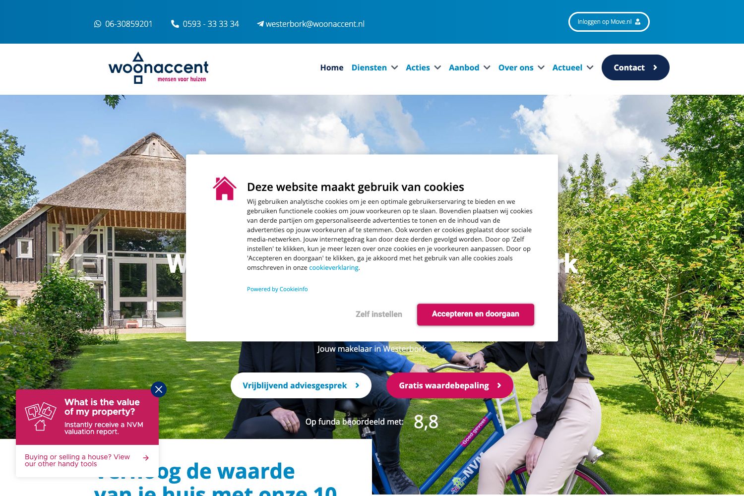 Website screenshot https://woonaccentwesterbork.nl
