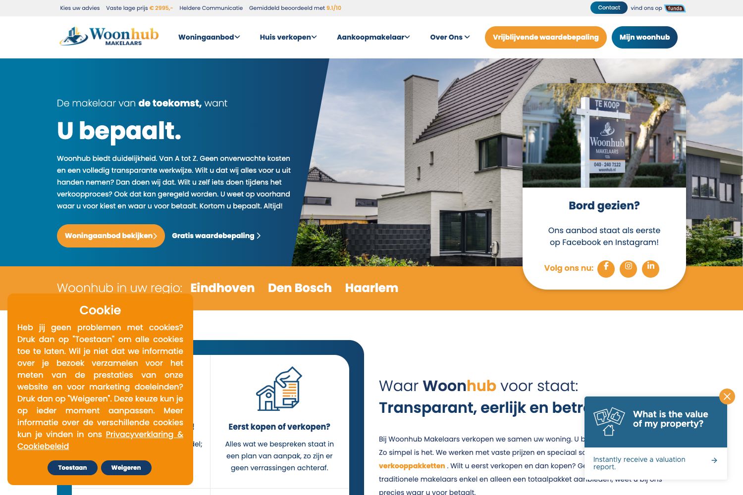 Website screenshot https://woonhub.nl