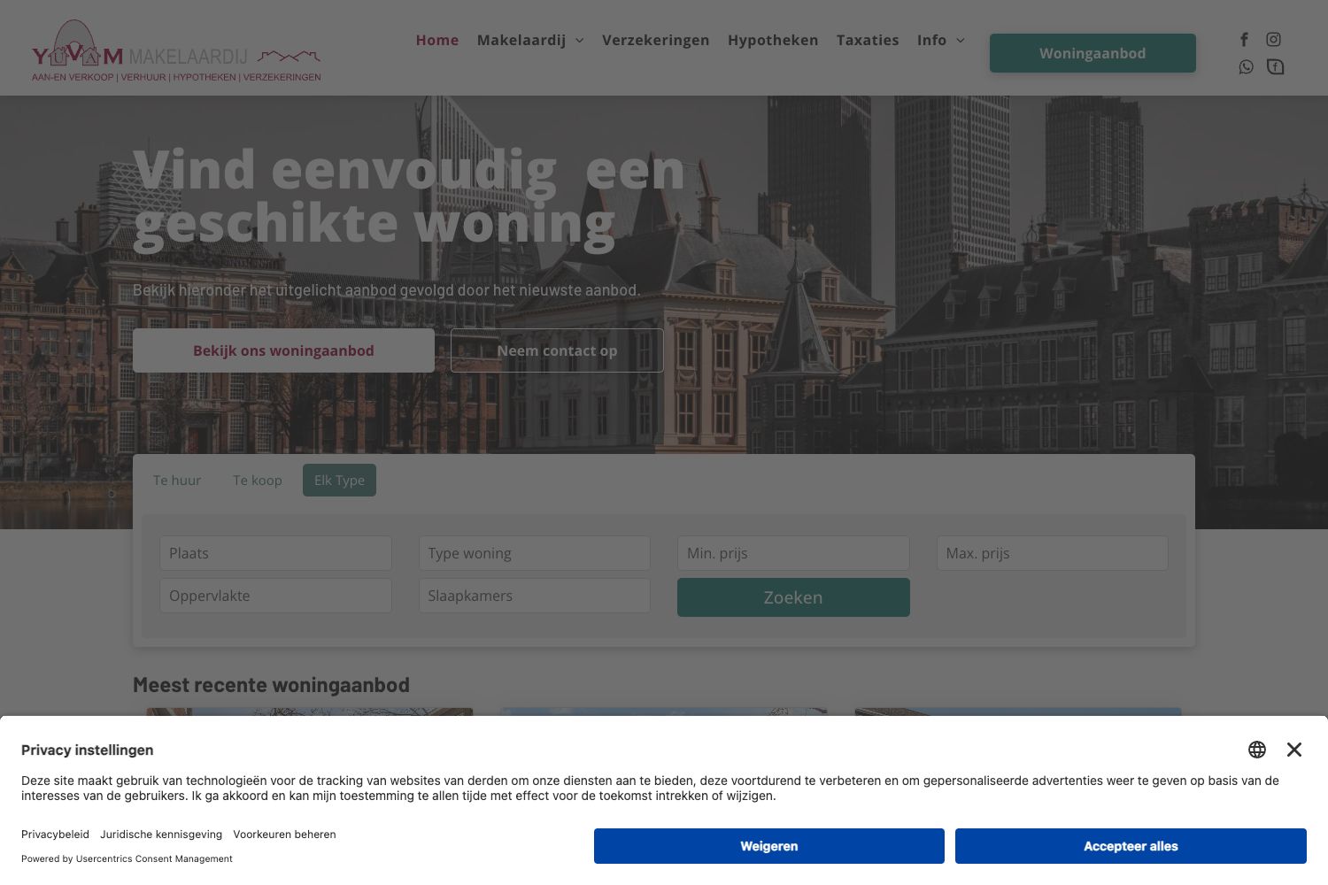 Website screenshot https://yuvam.nl