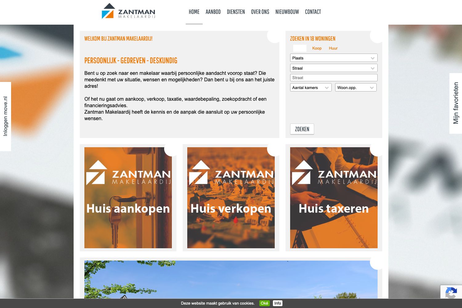 Website screenshot https://zantman-makelaardij.nl