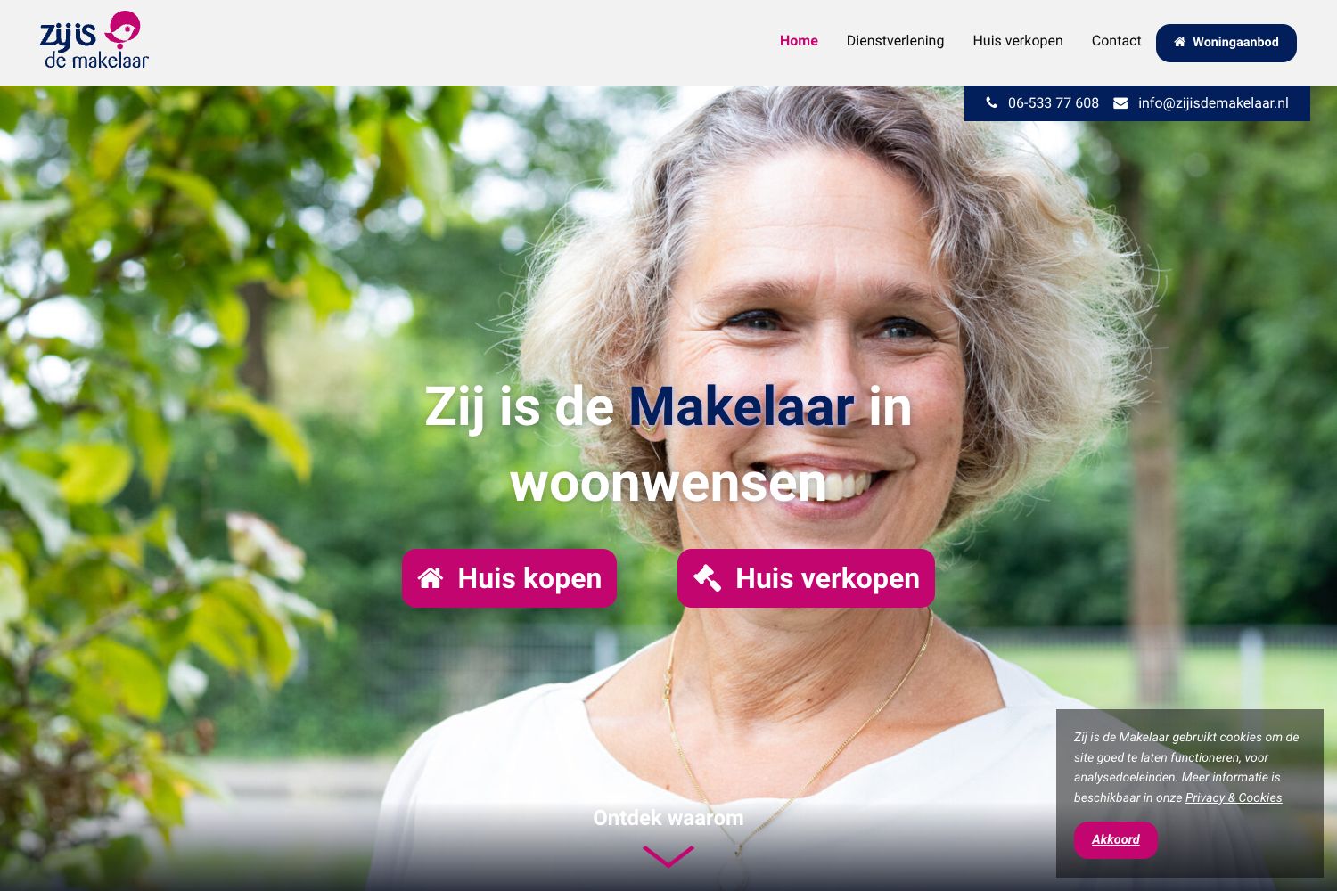 Website screenshot https://zijisdemakelaar.nl