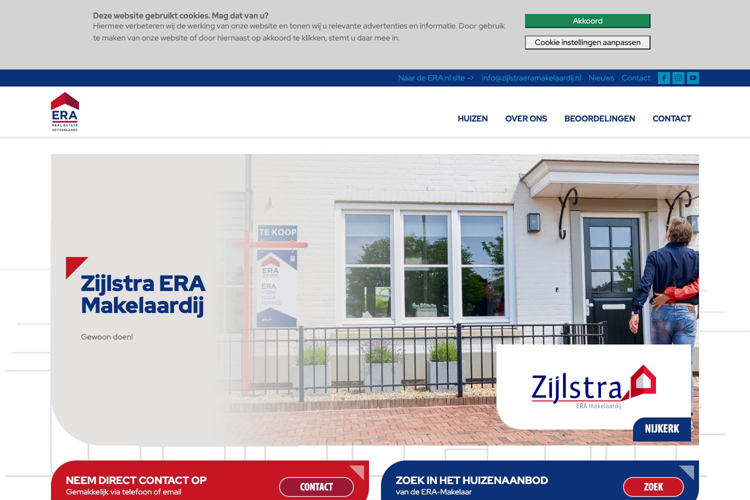 Website screenshot https://zijlstraeramakelaardij.nl